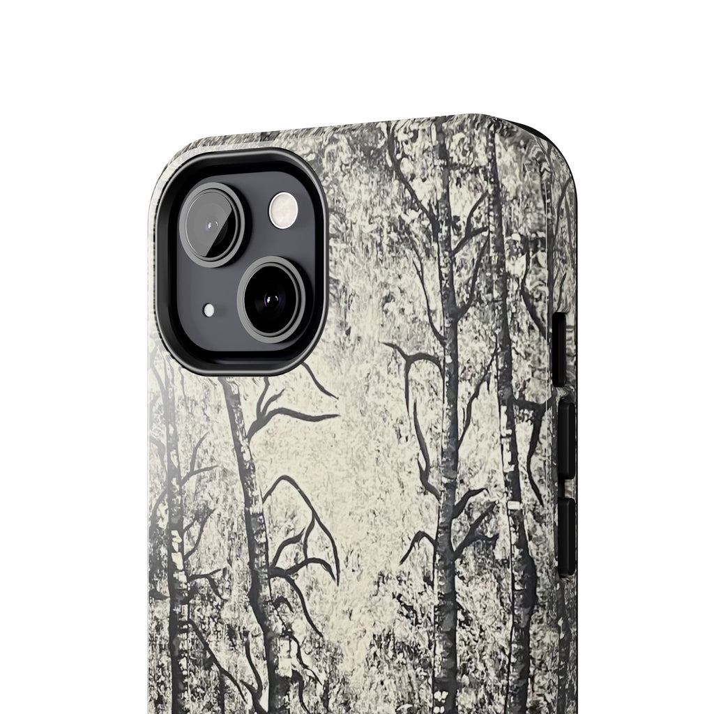 Silver Shadows Phone Case - Hand Painted Unique Designs