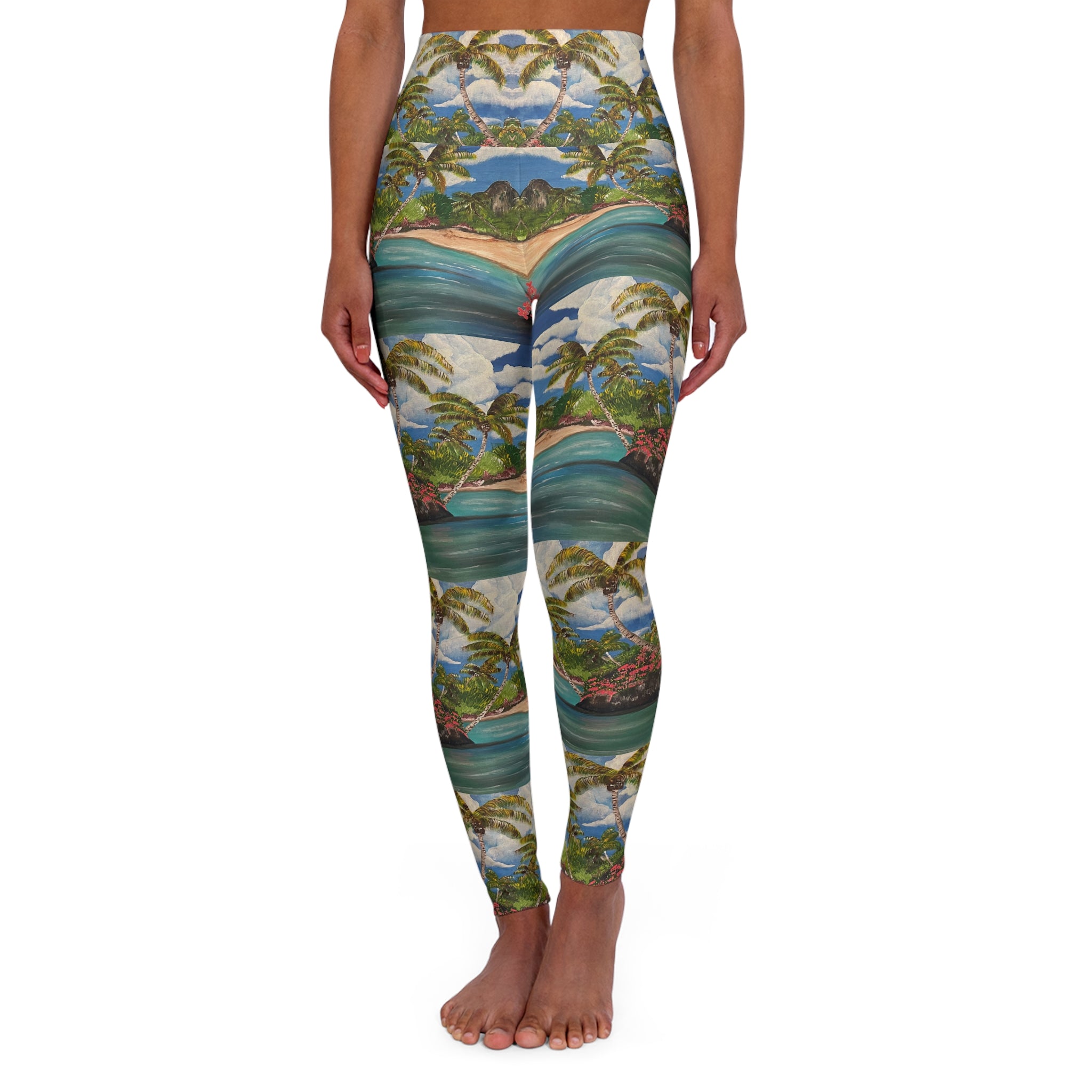 Blooming Paradise Yoga Leggings - Comfort Fit, Fitness Apparel, Workout Gear, Athleisure, Gift for Yoga Lovers