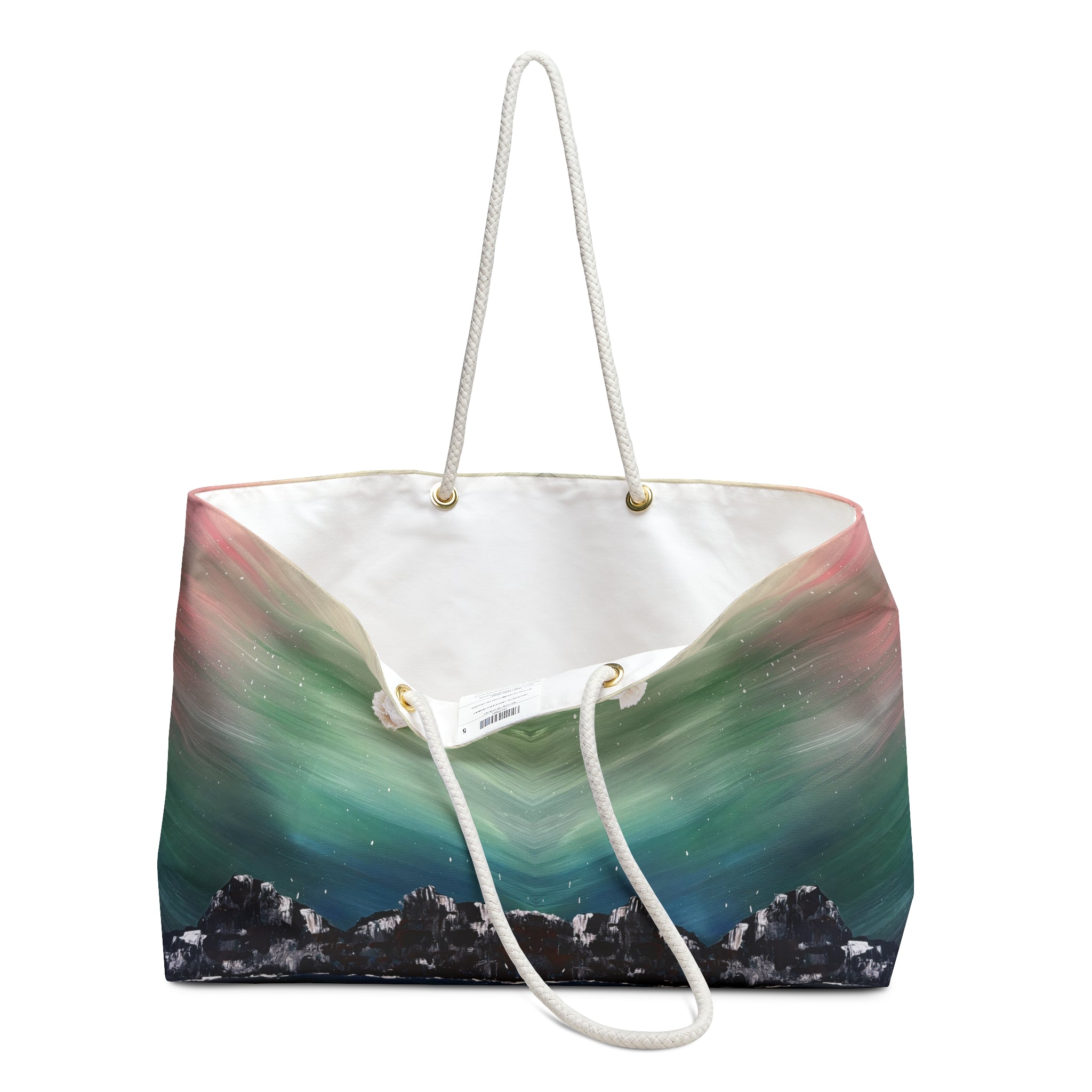 North Sky Tote Bag with Hand Painted Designs