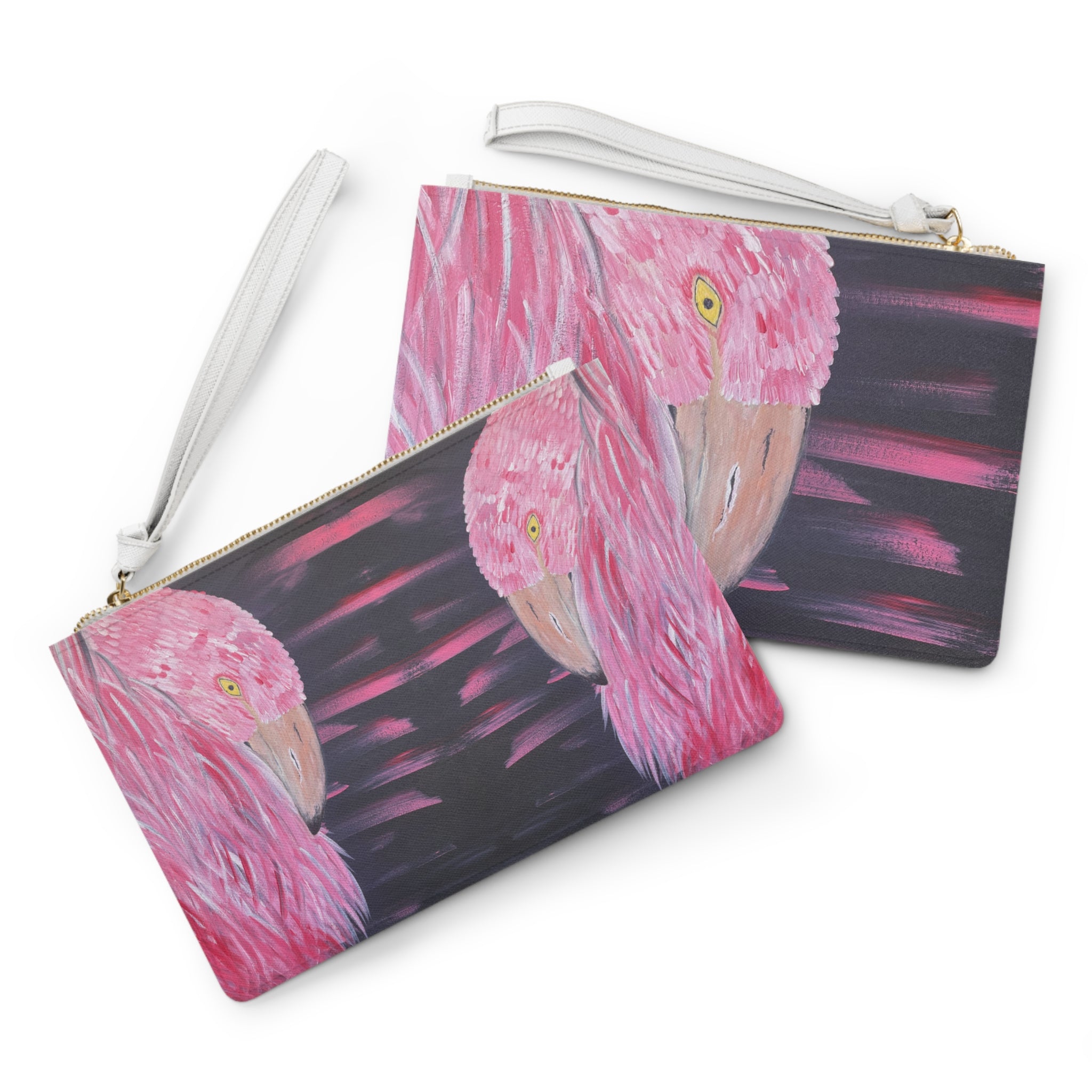 Feathered Grace Clutch Bag - Makeup Bags