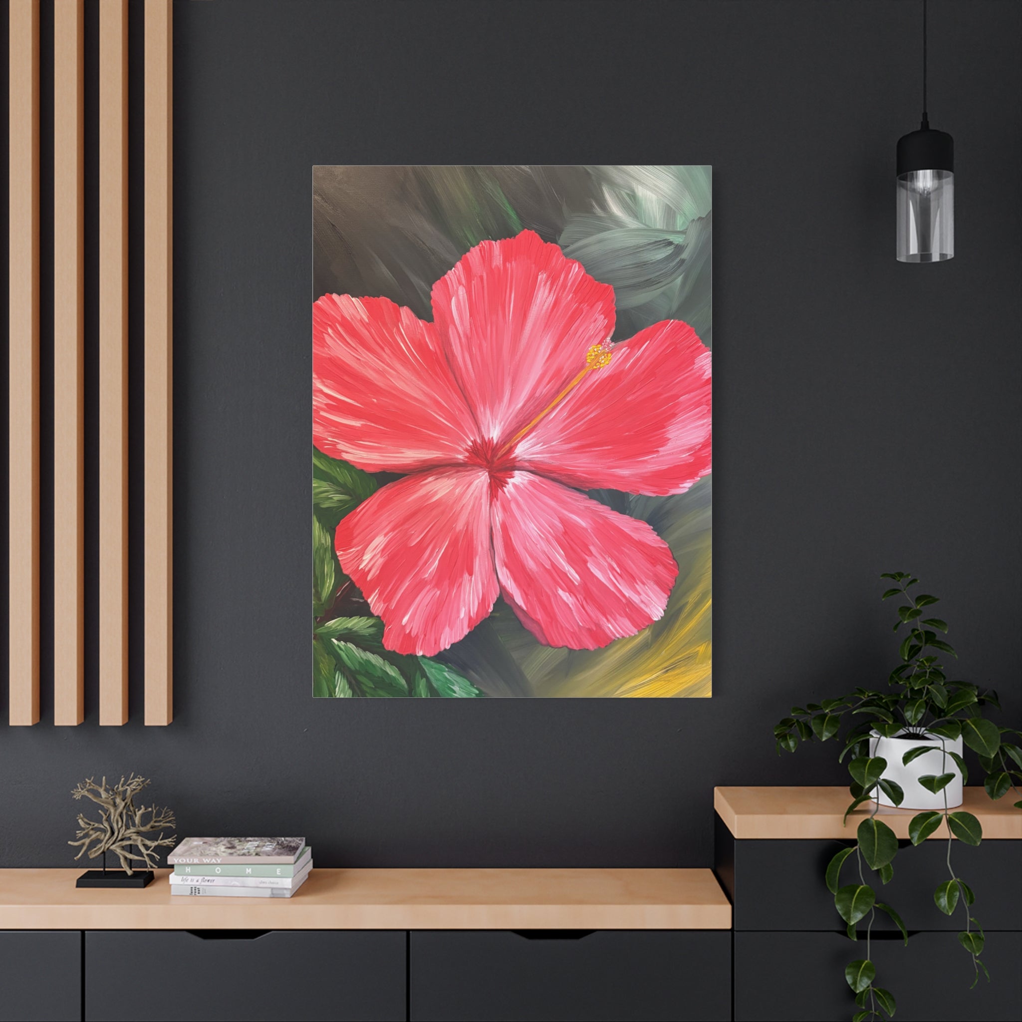Hibiscus Hues Canvas Wall Art