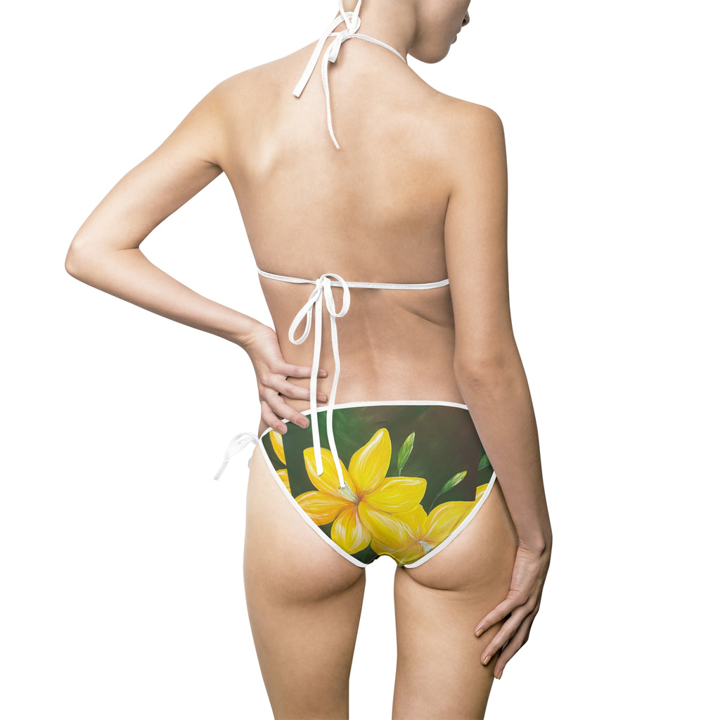 Golden Bloom Women's Bikini Set