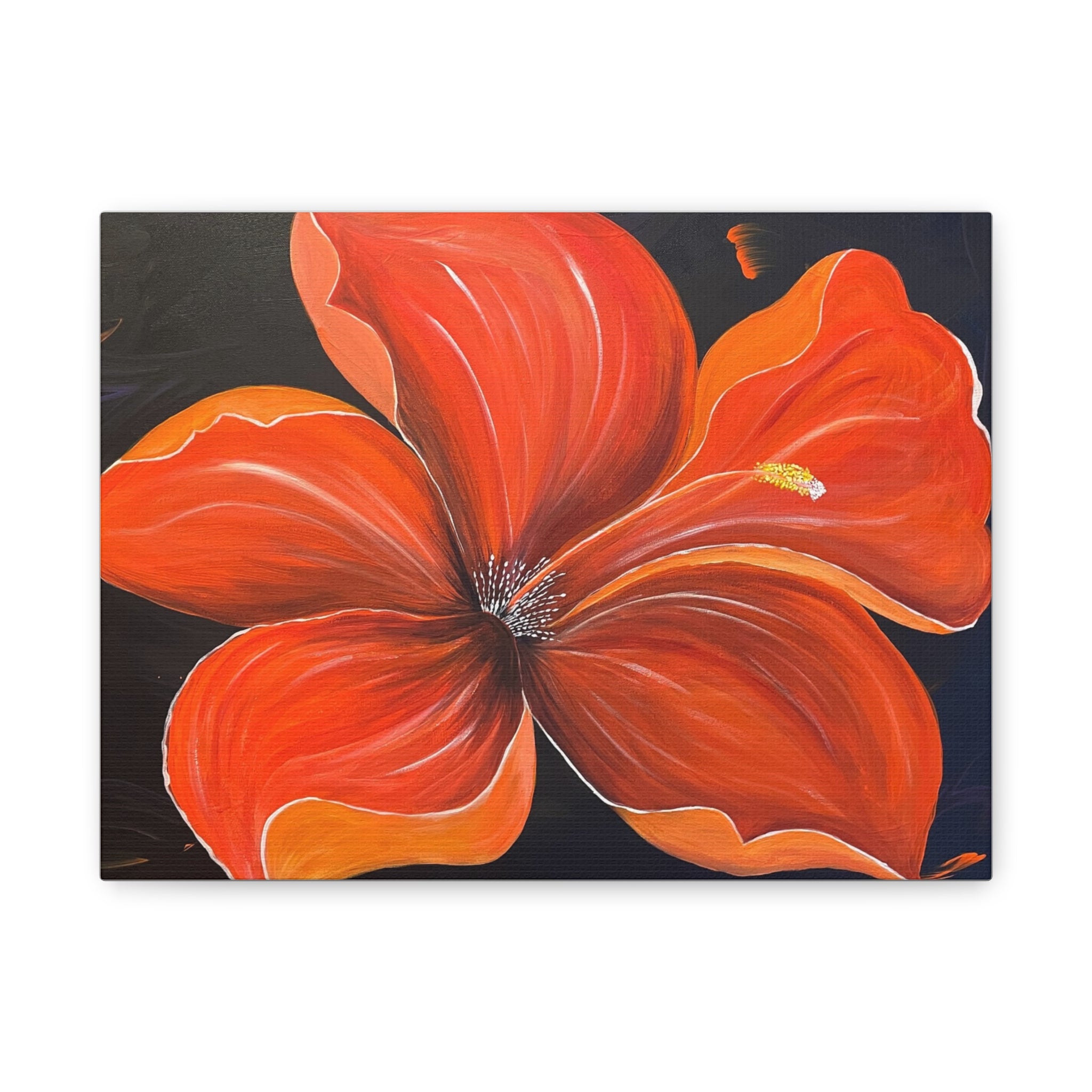 Scarlet Veil Abstract Art Canvas - Contemporary Wall Decor