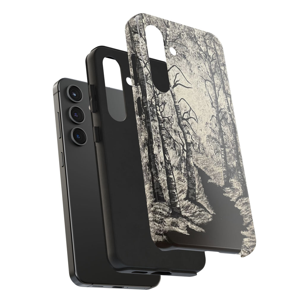 Silver Shadows Phone Case - Hand Painted Unique Designs