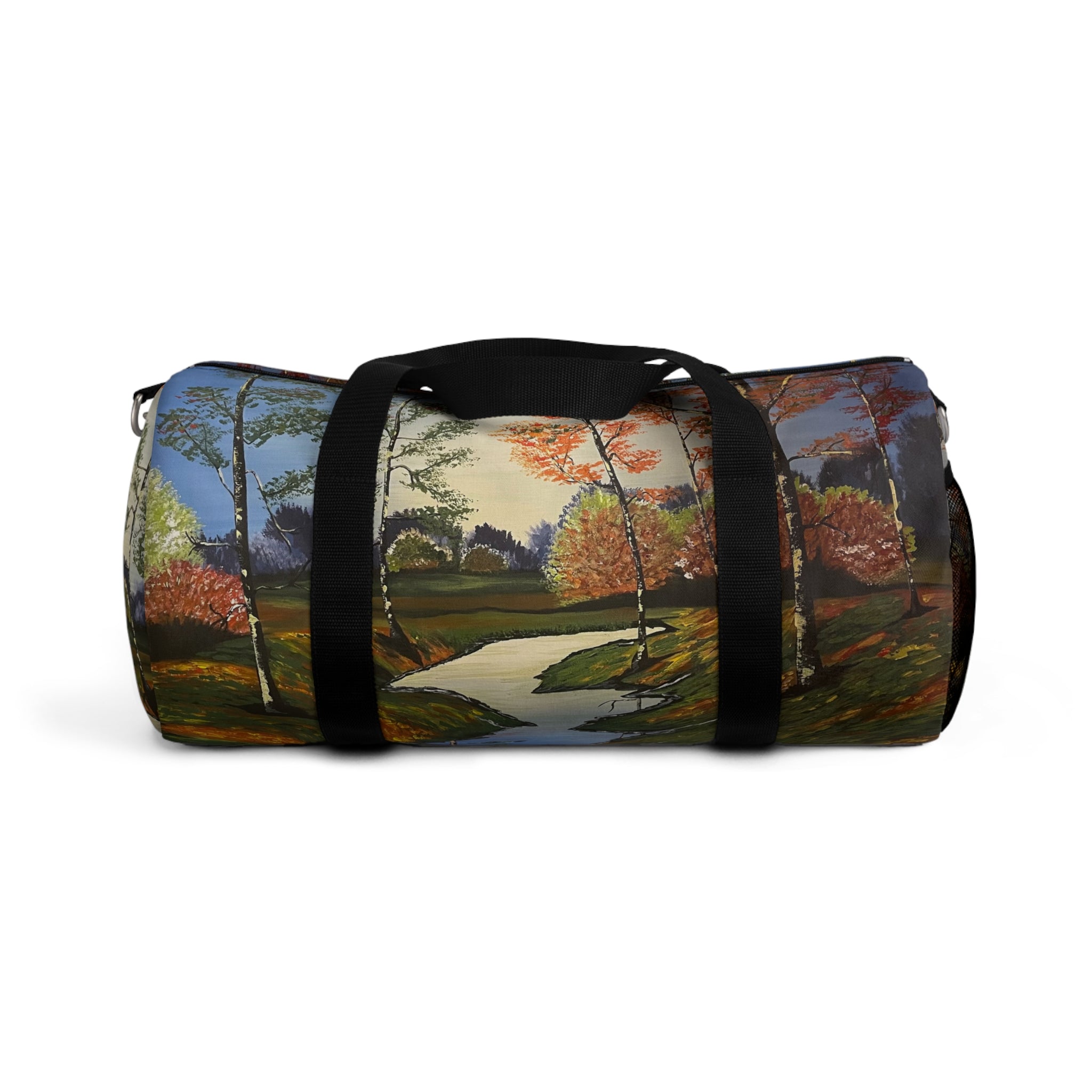 Whispering Birches Hand Painted Duffel Bag