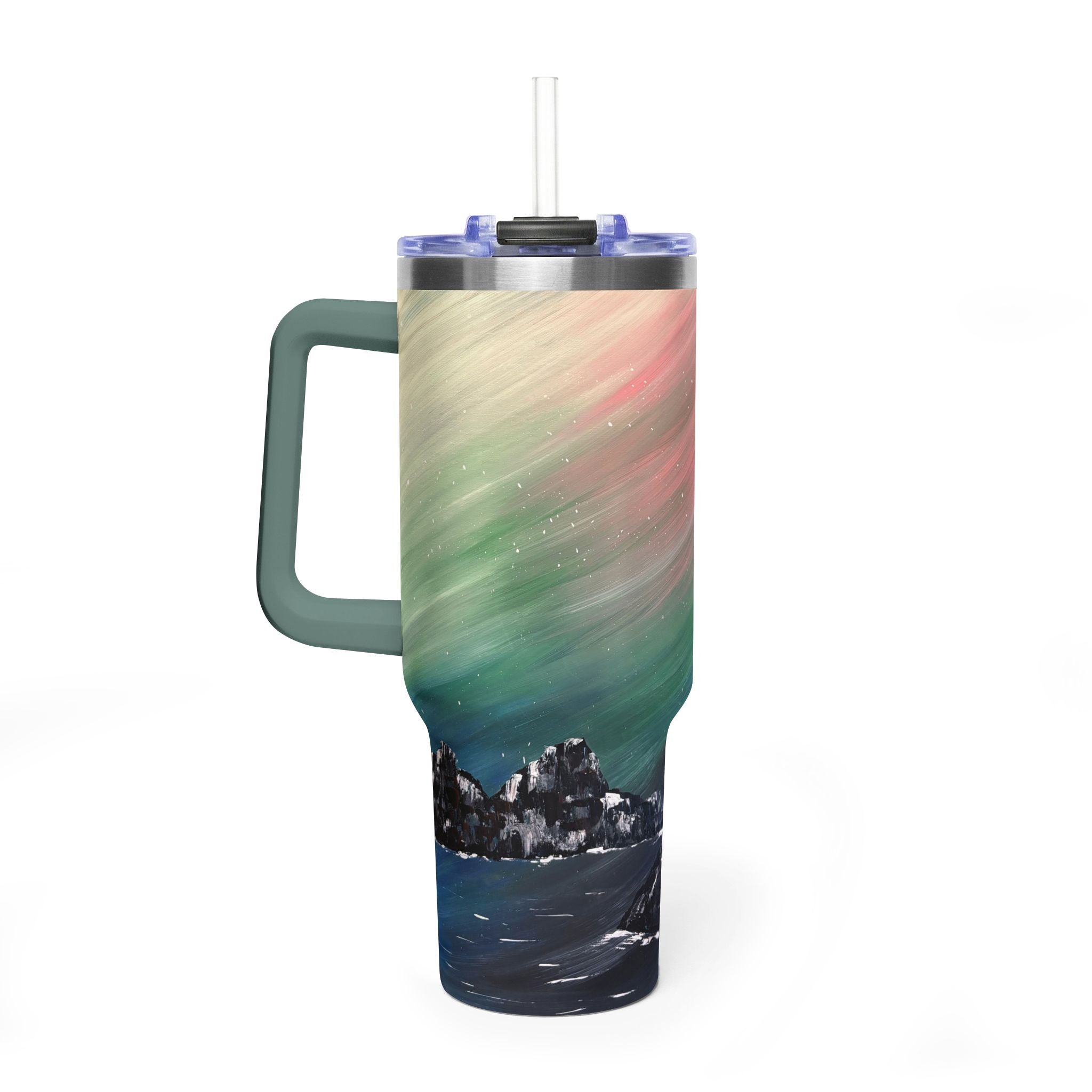 The North Sky 40oz  Vacuum Tumbler — Insulated Travel Mug with Straw