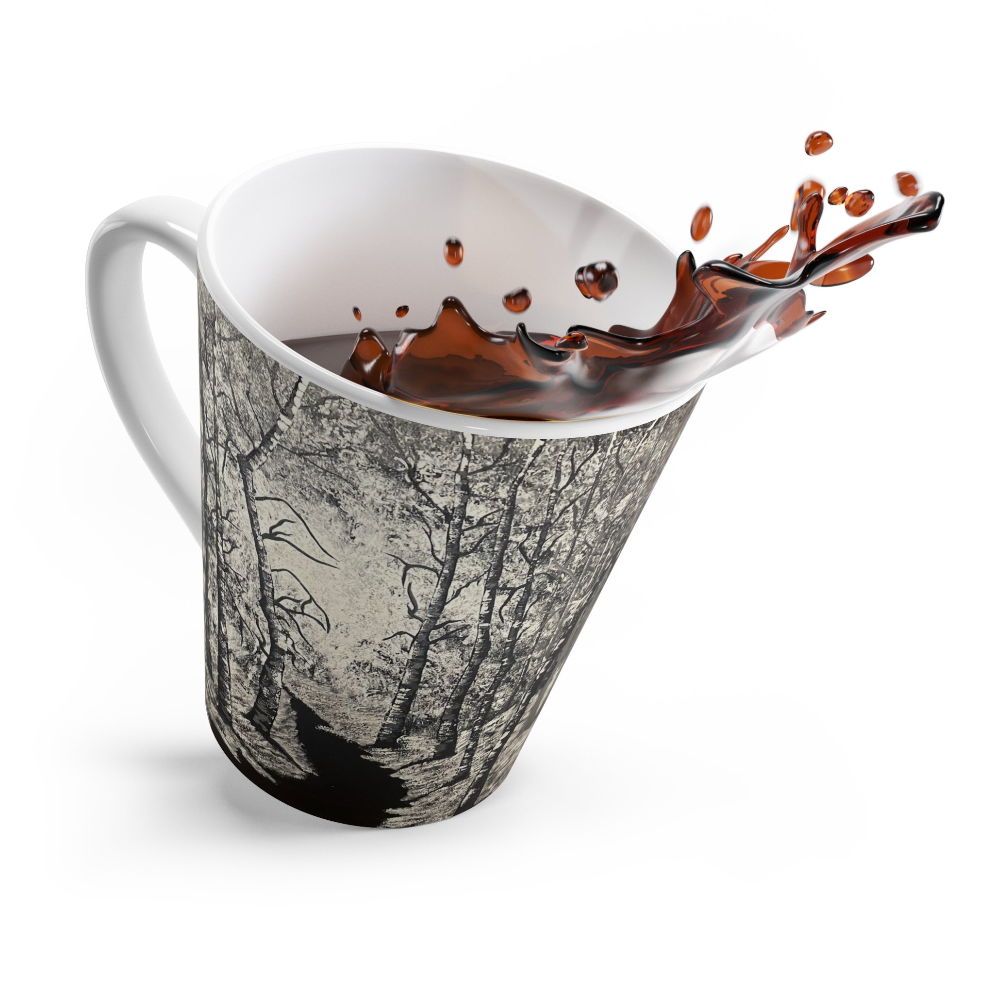 Silver Shadows Latte Mug