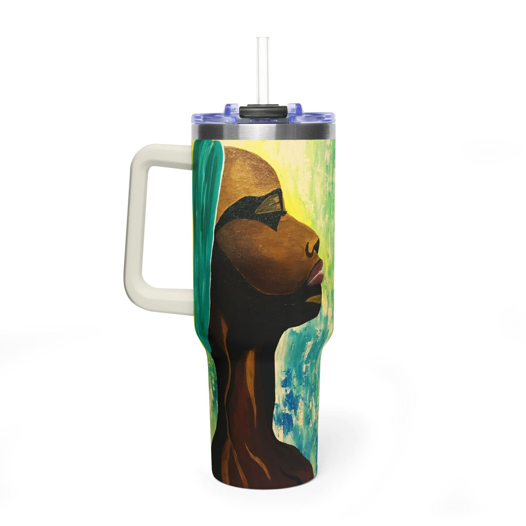 Hues of Heritage 40oz  Vacuum Tumbler — Insulated Travel Mug with Straw