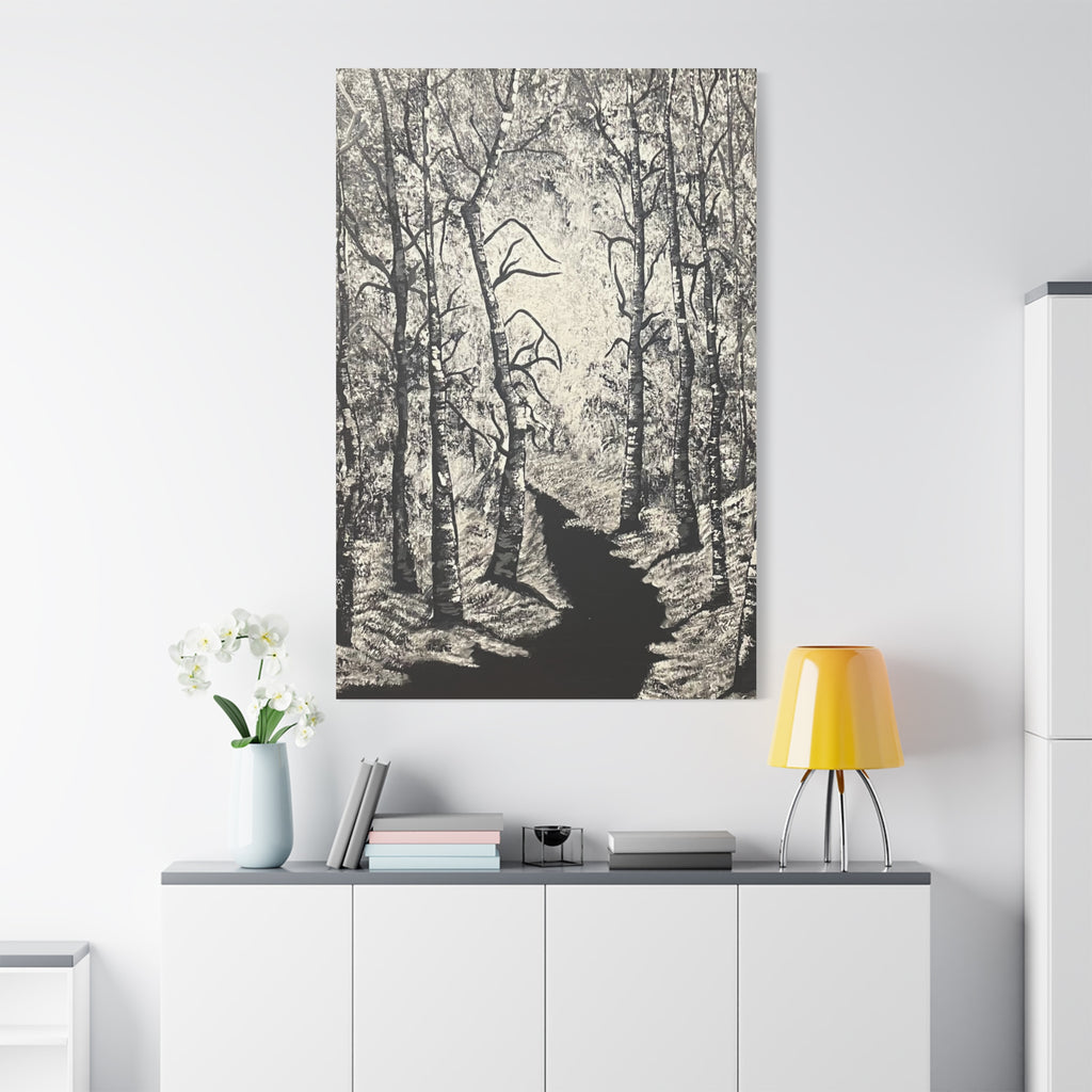 Silver Shadows Canvas Wall Art