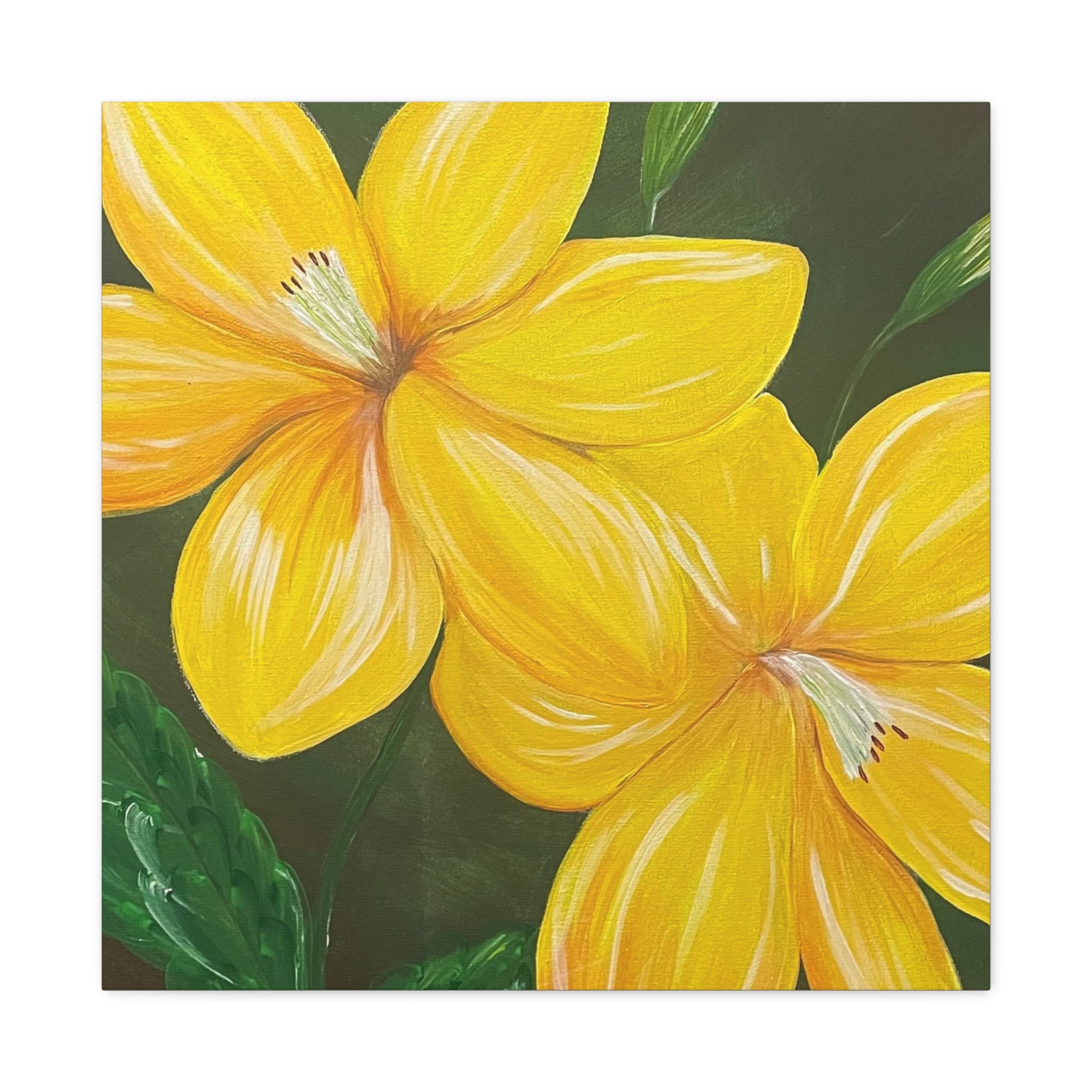 Golden Bloom Canvas Wall Art