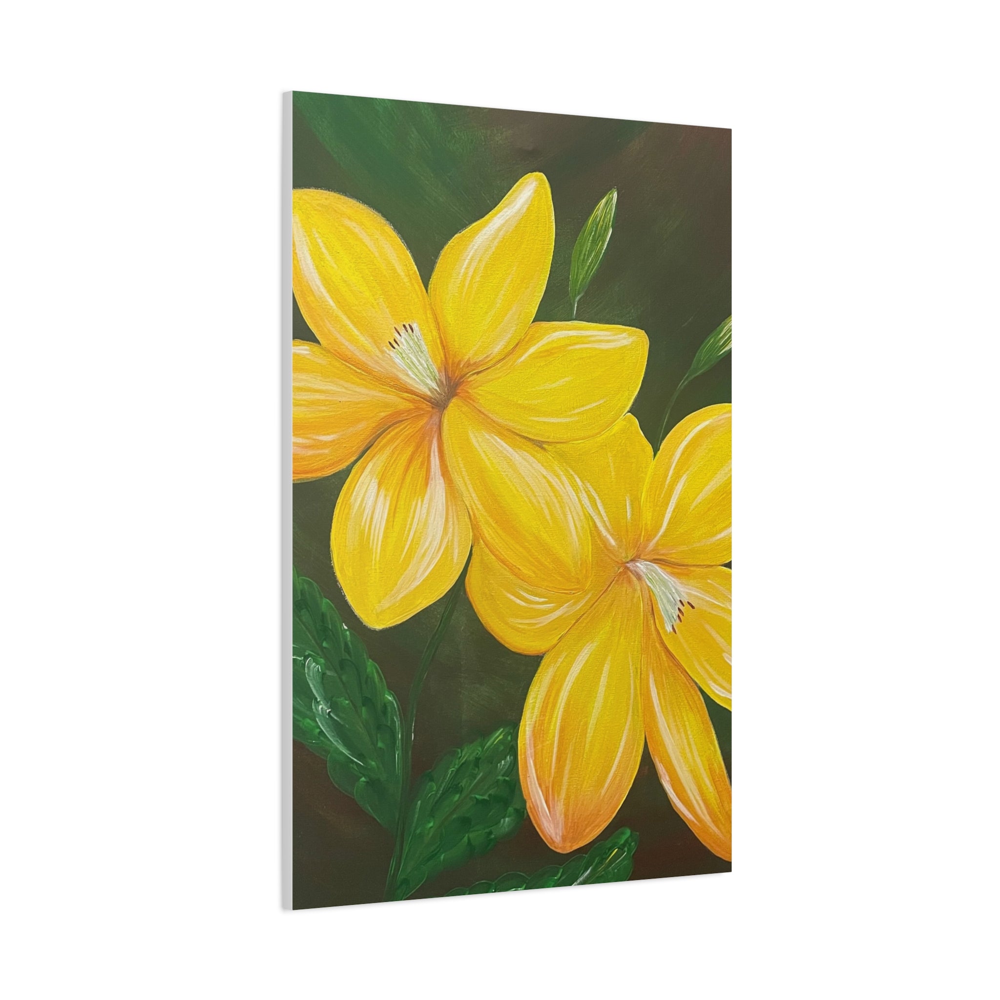 Golden Bloom Canvas Wall Art