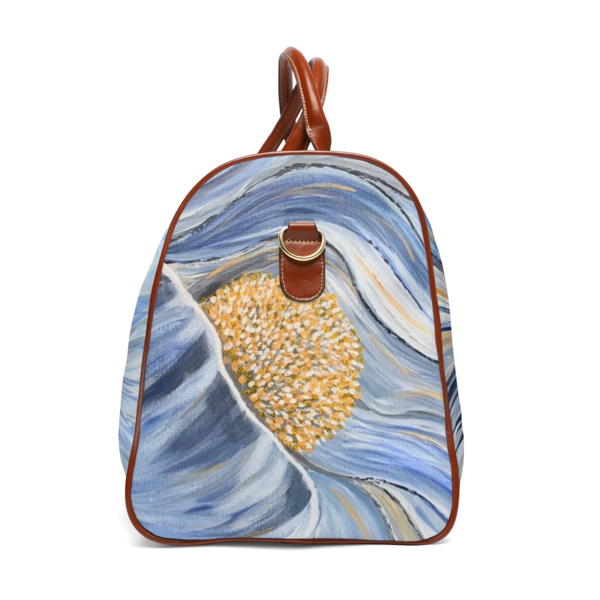 Velvet Current Weekender Bag – Waterproof Travel Duffle with Artistic Flower Print