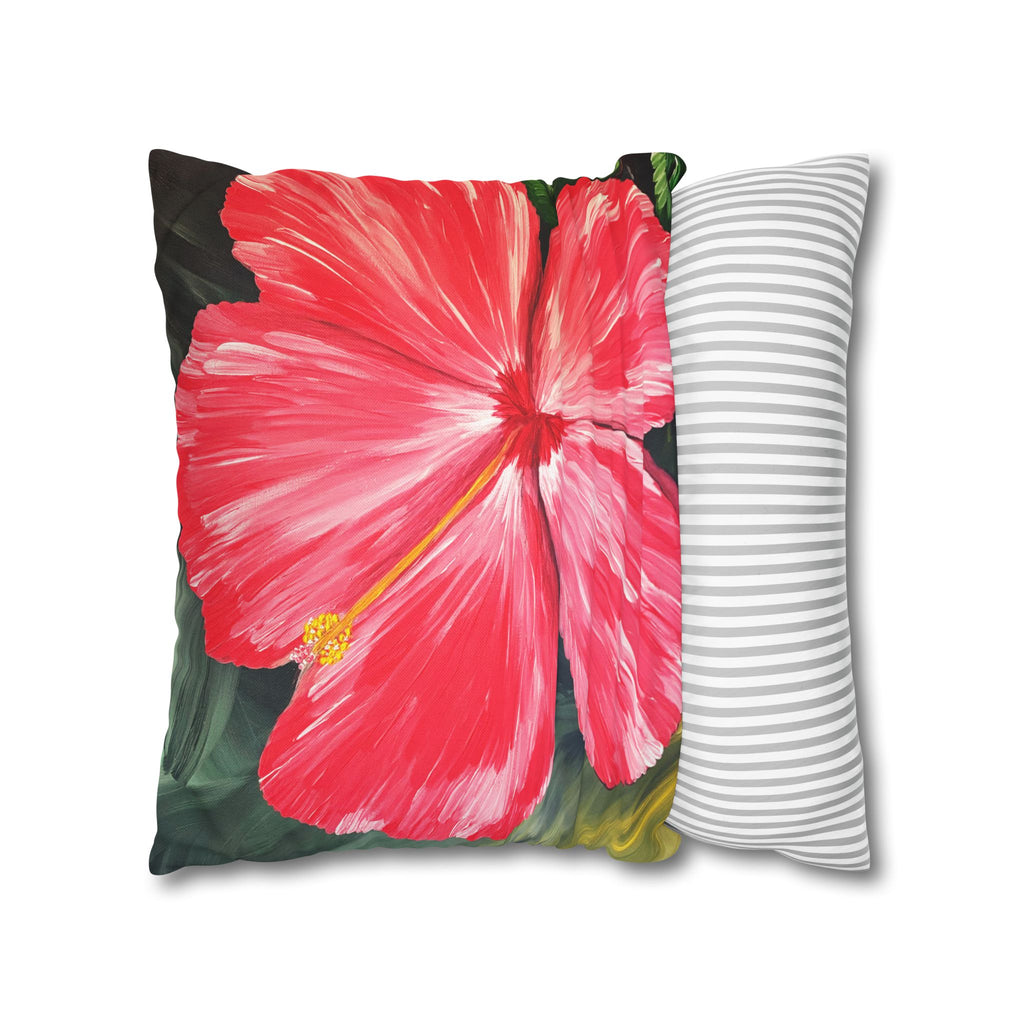 Hibiscus Hues Square Decorative Pillow Sham