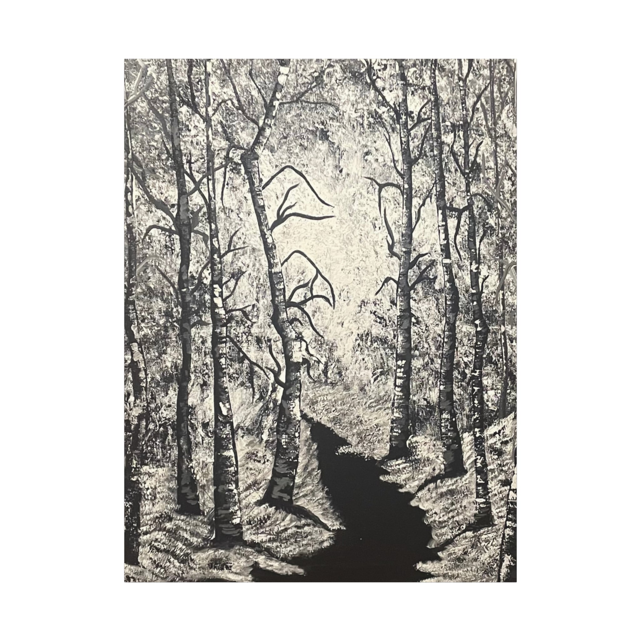 Silver Shadows Canvas Wall Art