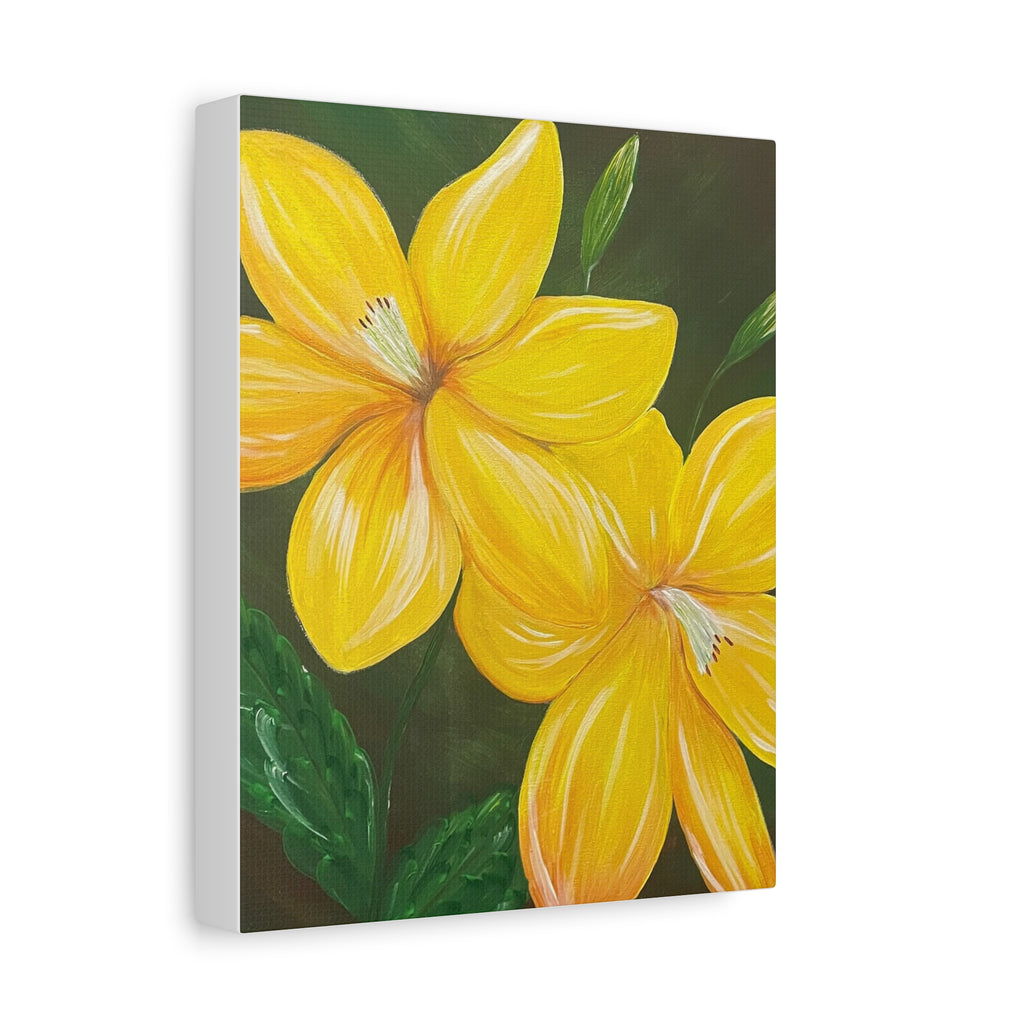 Golden Bloom Canvas Wall Art