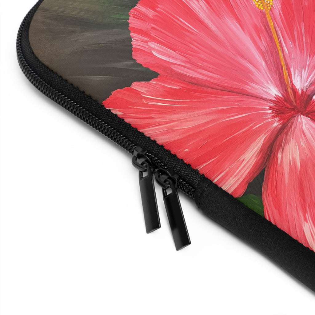 Hibiscus Hues Laptop Sleeve for Tech Lovers - Perfect Gift for Students and Professionals
