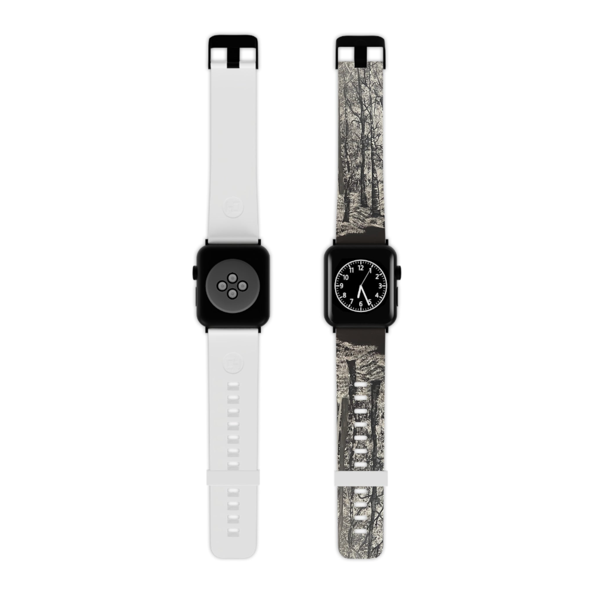 Silver Shadows Hand Painted Watch Bands