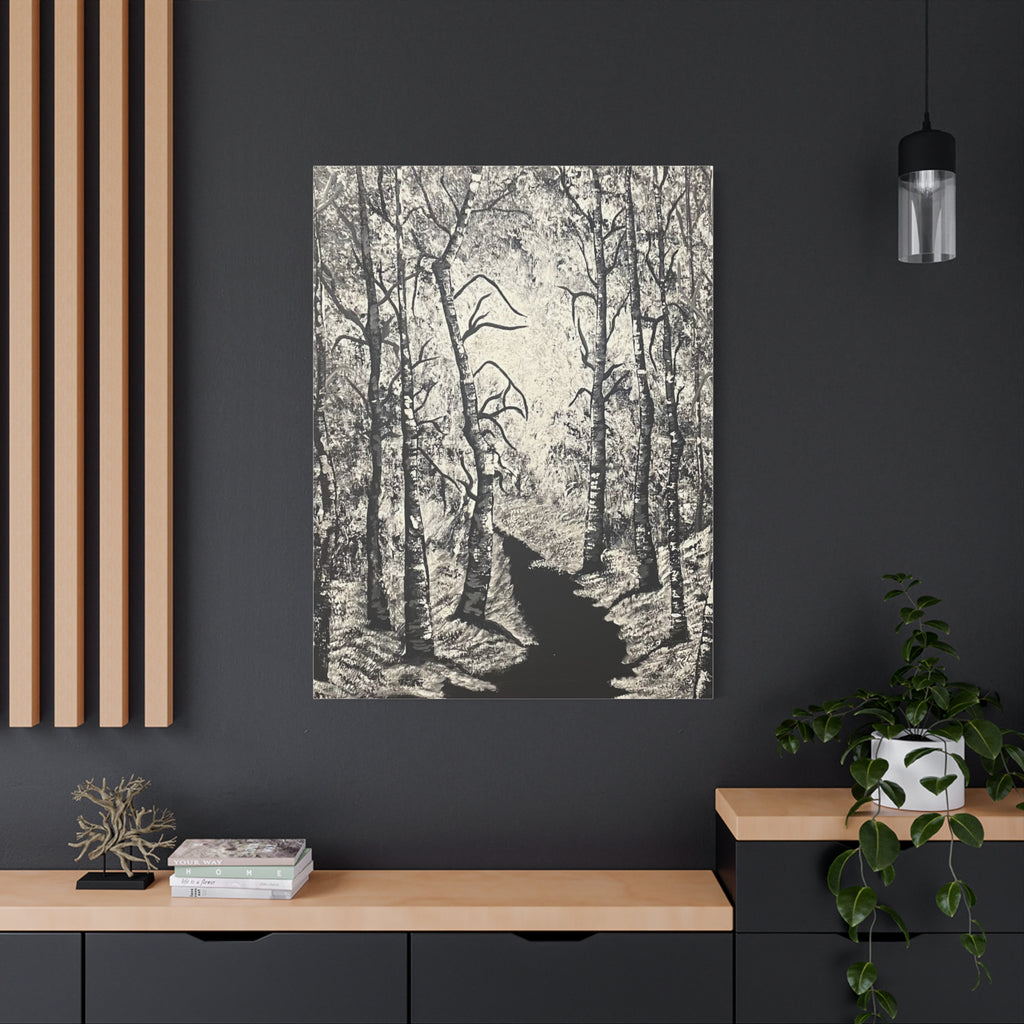Silver Shadows Canvas Wall Art