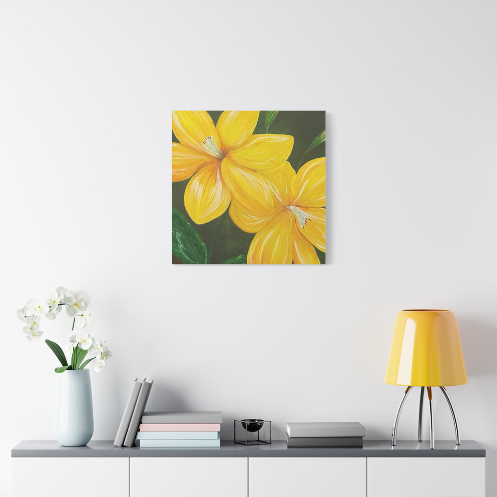 Golden Bloom Canvas Wall Art