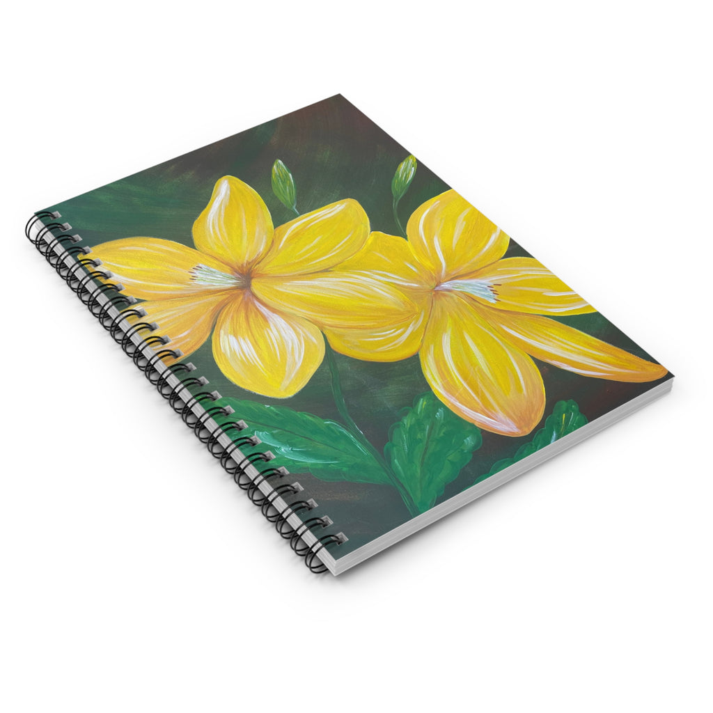 Golden Bloom Spiral Notebook