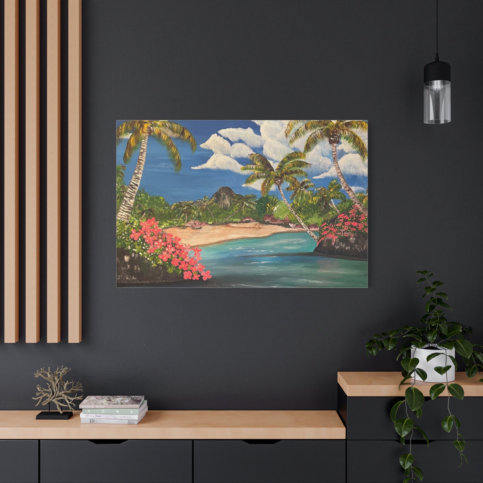 Blooming Paradise Abstract Art Canvas - Contemporary Wall Decor