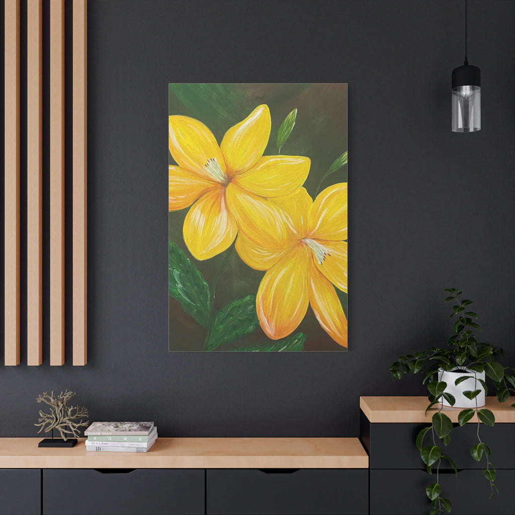 Golden Bloom Canvas Wall Art
