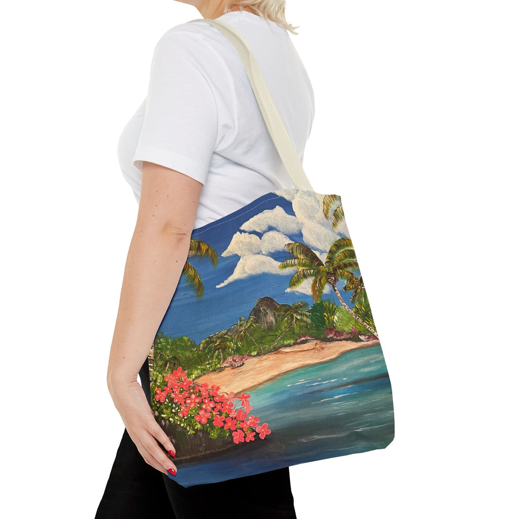 Blooming Paradise Hand Painted Tote Bag