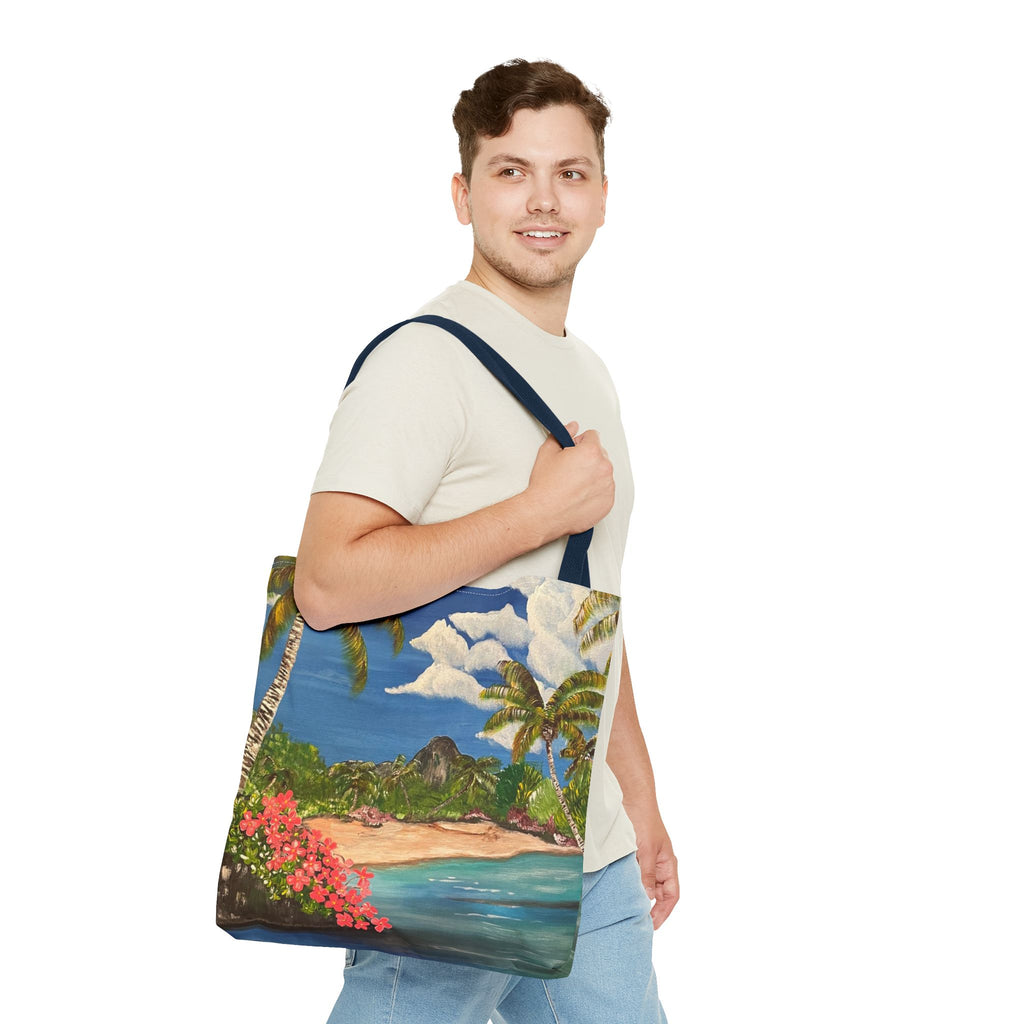 Blooming Paradise Hand Painted Tote Bag