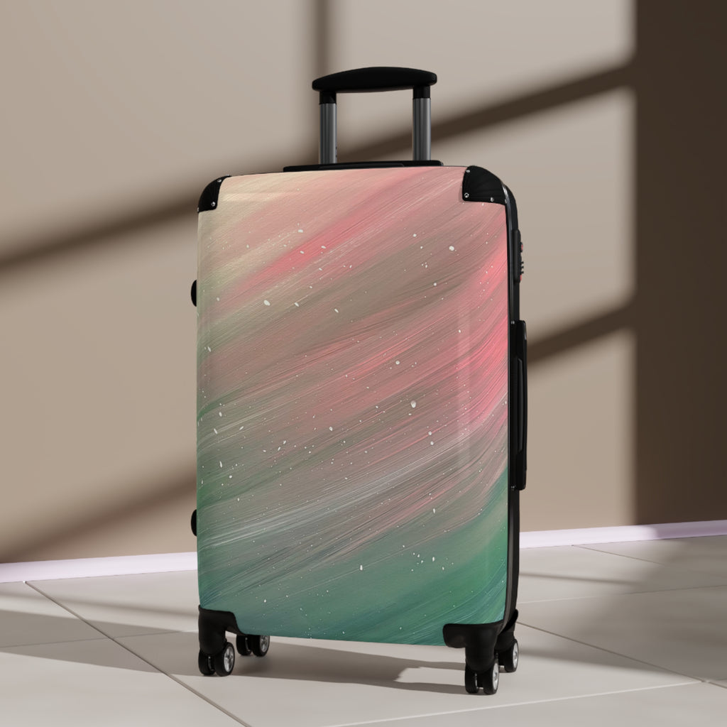 North Sky Handprinted Colorful Suitcase