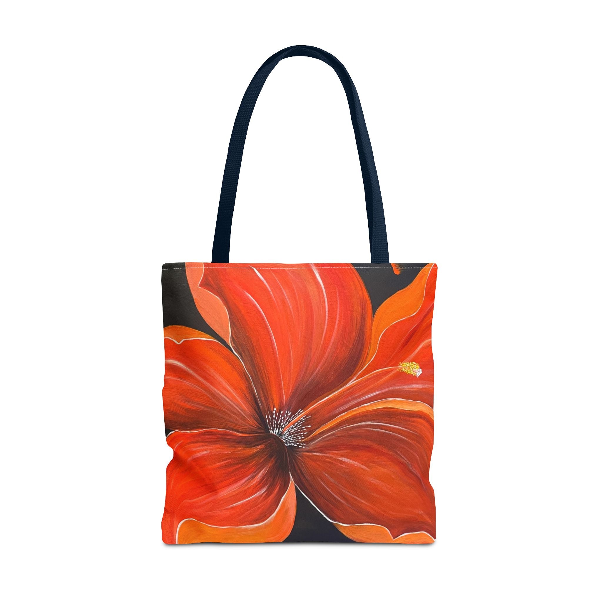 Scarlet Veil Hand Painted Tote Bag