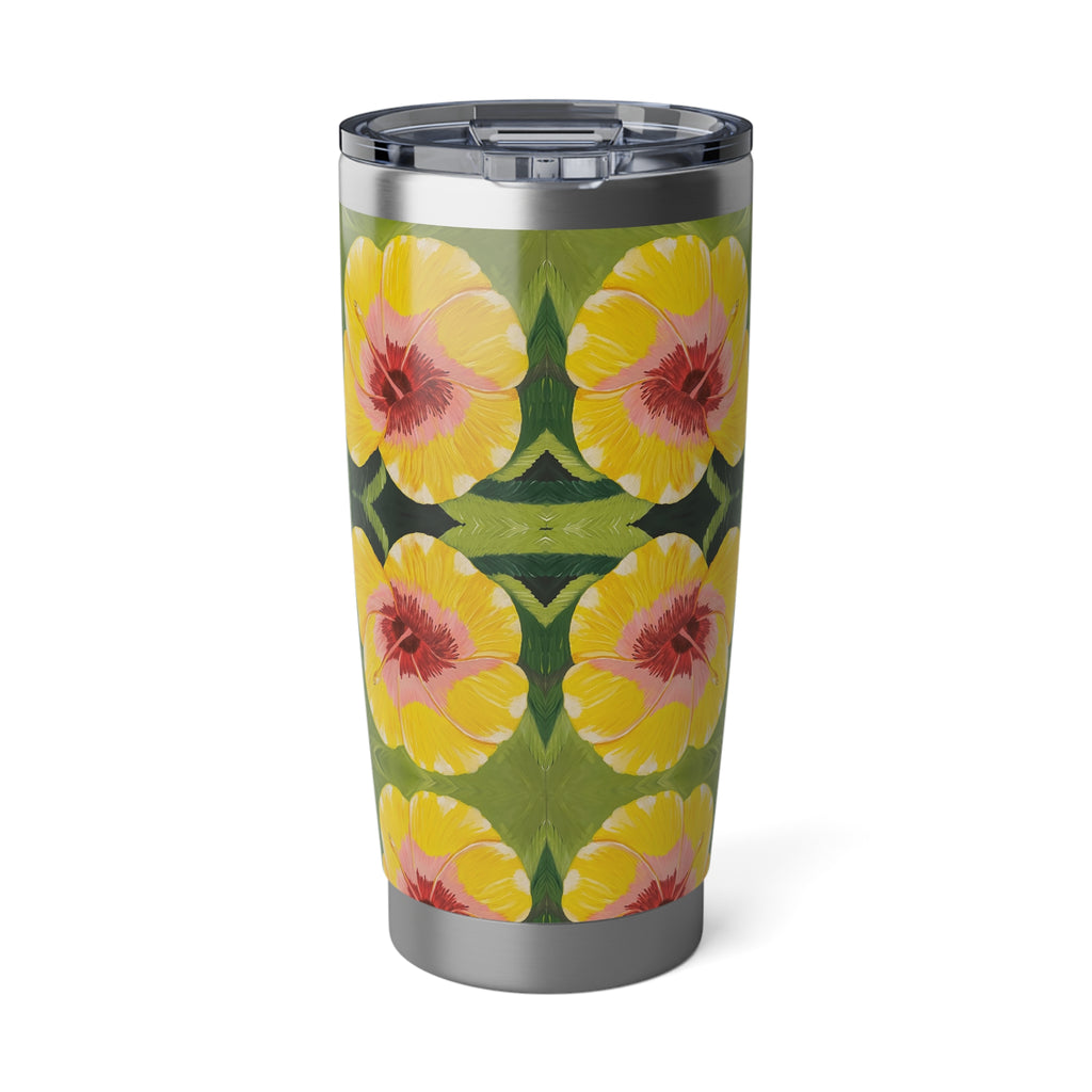 Blushing Sunrise Bloom Tumbler | Vagabond 20oz Insulated Drinkware, Summer Travel Mug, Gift for Nature Lovers, Eco-Friendly Hydration