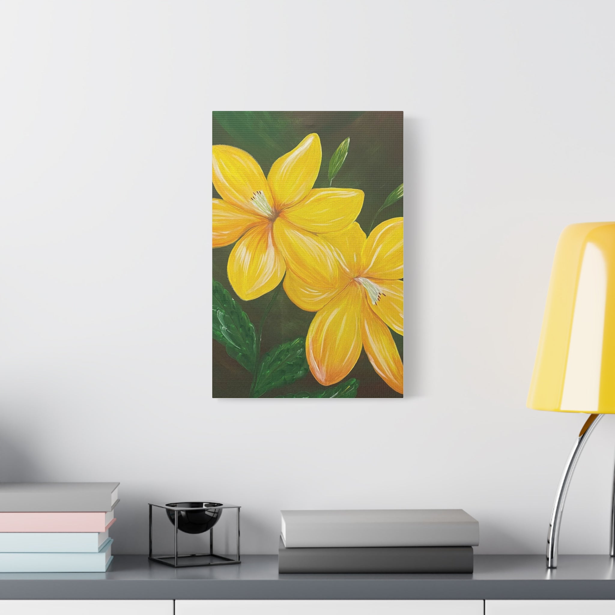 Golden Bloom Canvas Wall Art