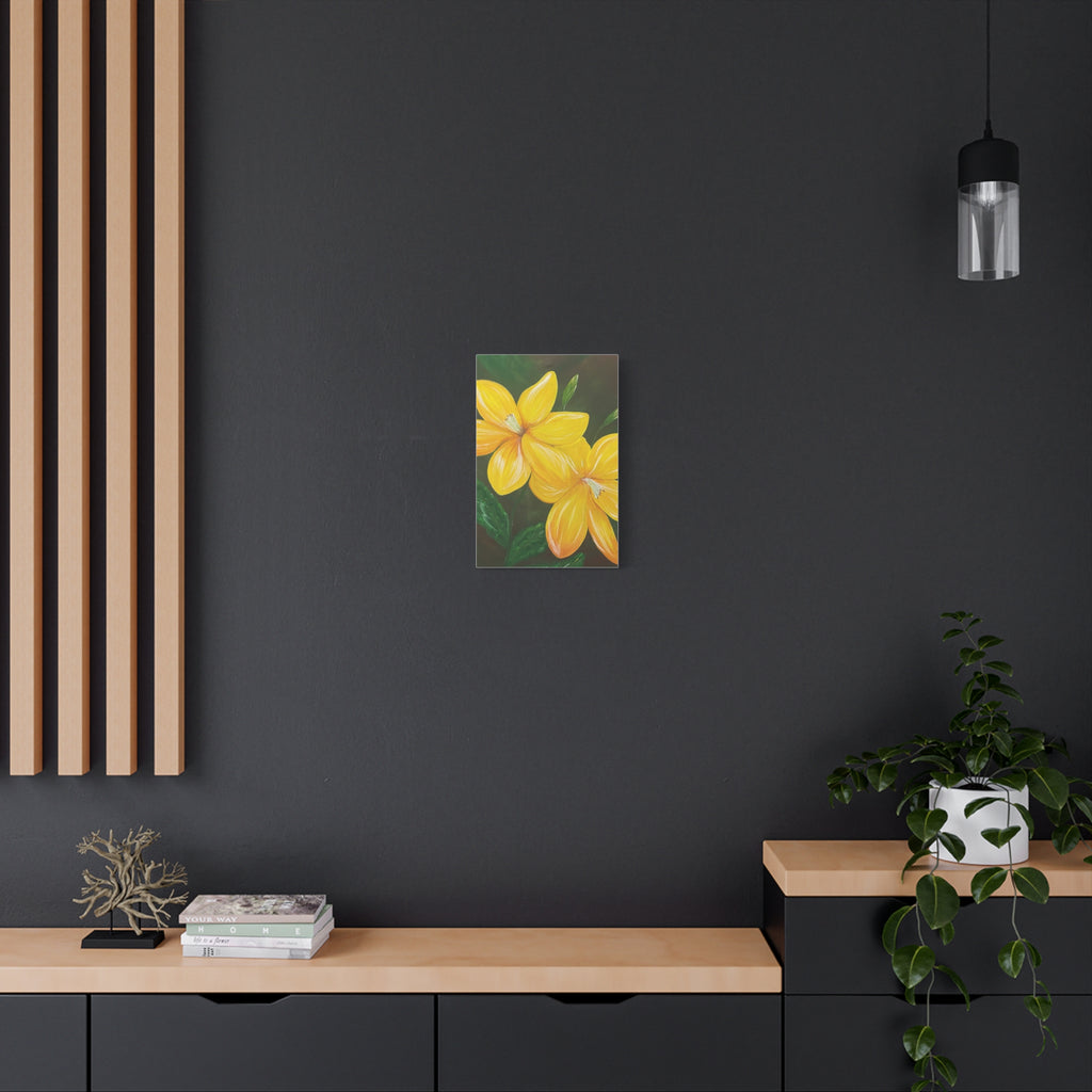 Golden Bloom Canvas Wall Art
