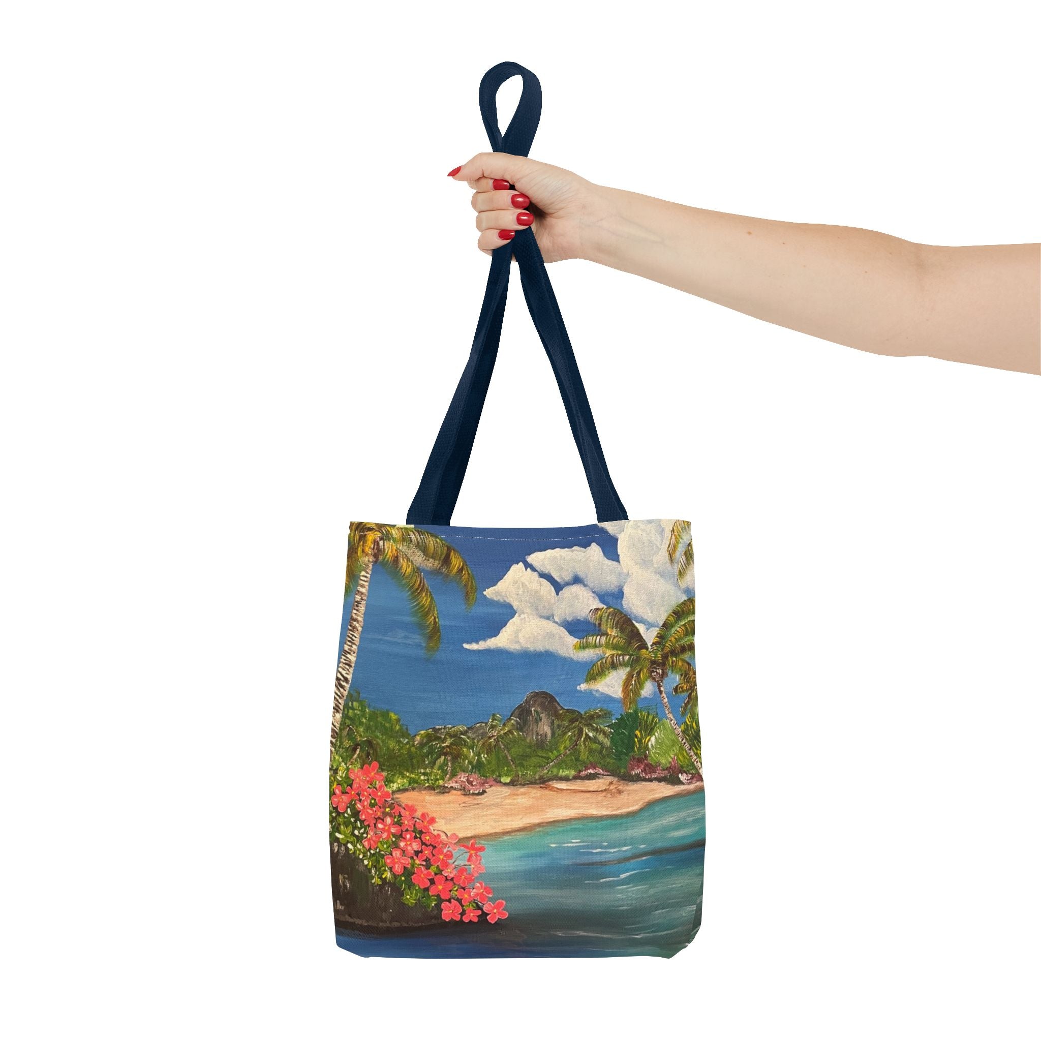 Blooming Paradise Hand Painted Tote Bag
