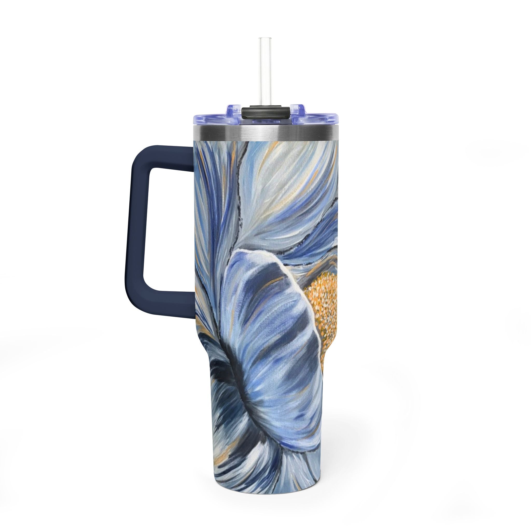 Velvet Current 40oz  Vacuum Tumbler — Insulated Travel Mug with Straw