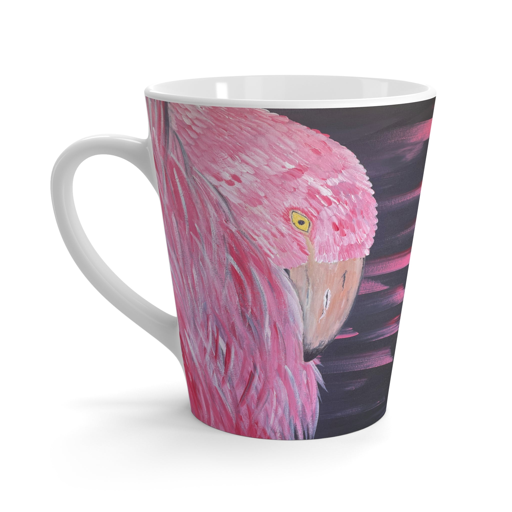 Feathered Grace Latte Mug — Tropical Bird Coffee Cup