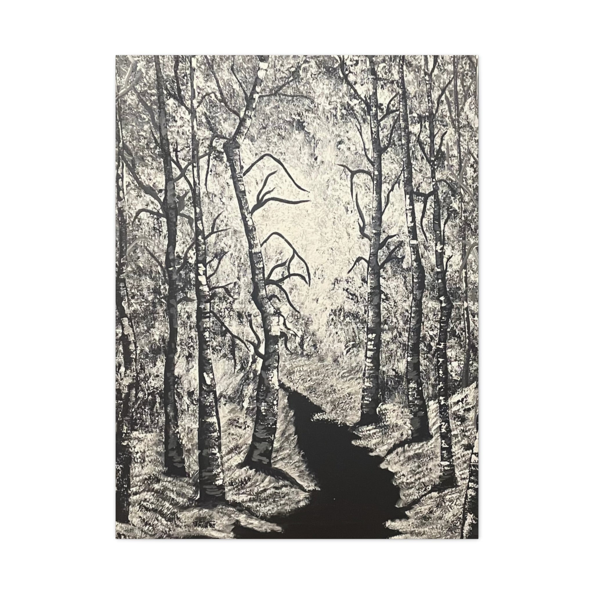 Silver Shadows Canvas Wall Art