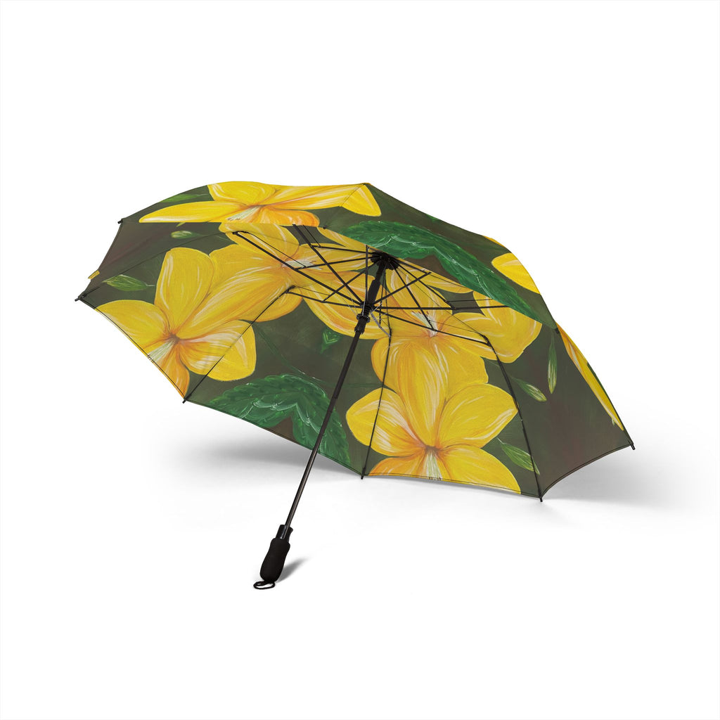 Golden Bloom Semi-Automatic Foldable Umbrella
