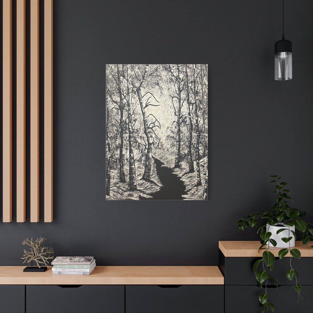 Silver Shadows Canvas Wall Art