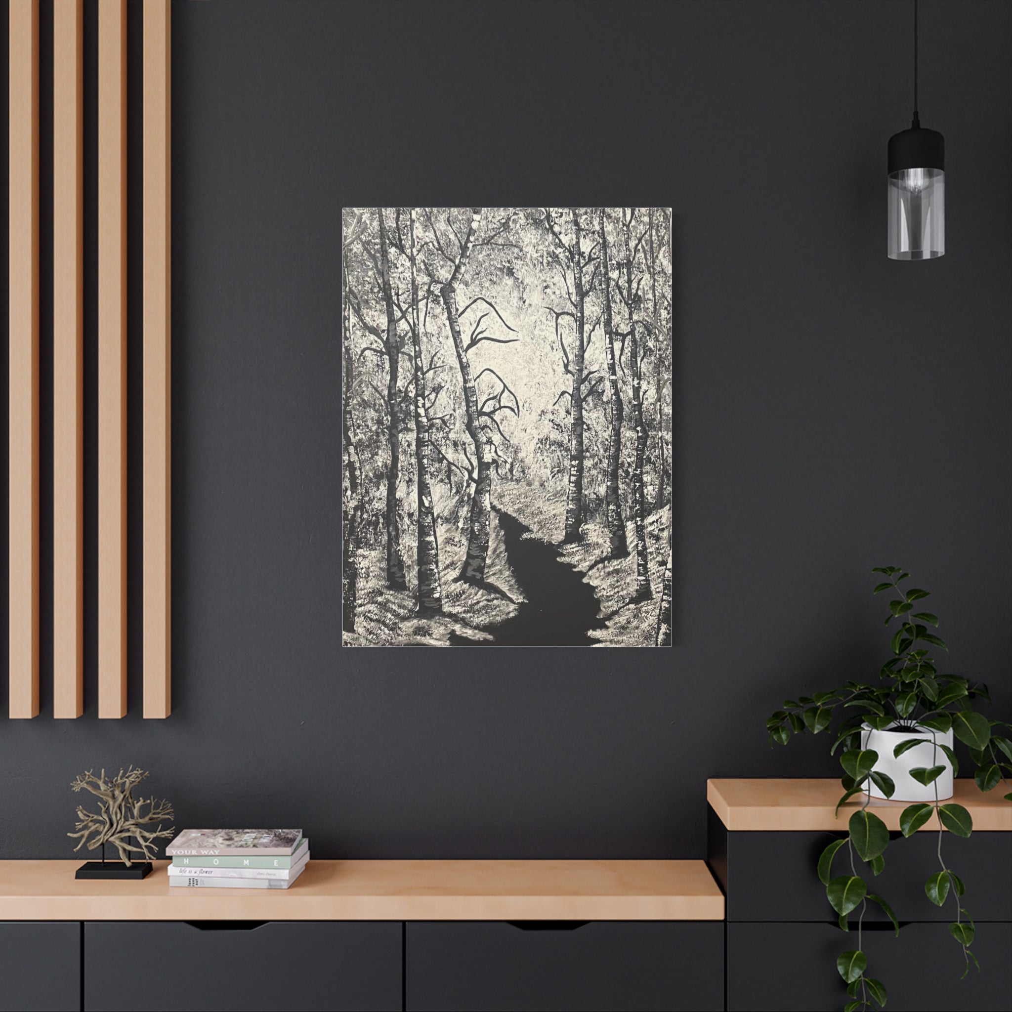 Silver Shadows Canvas Wall Art