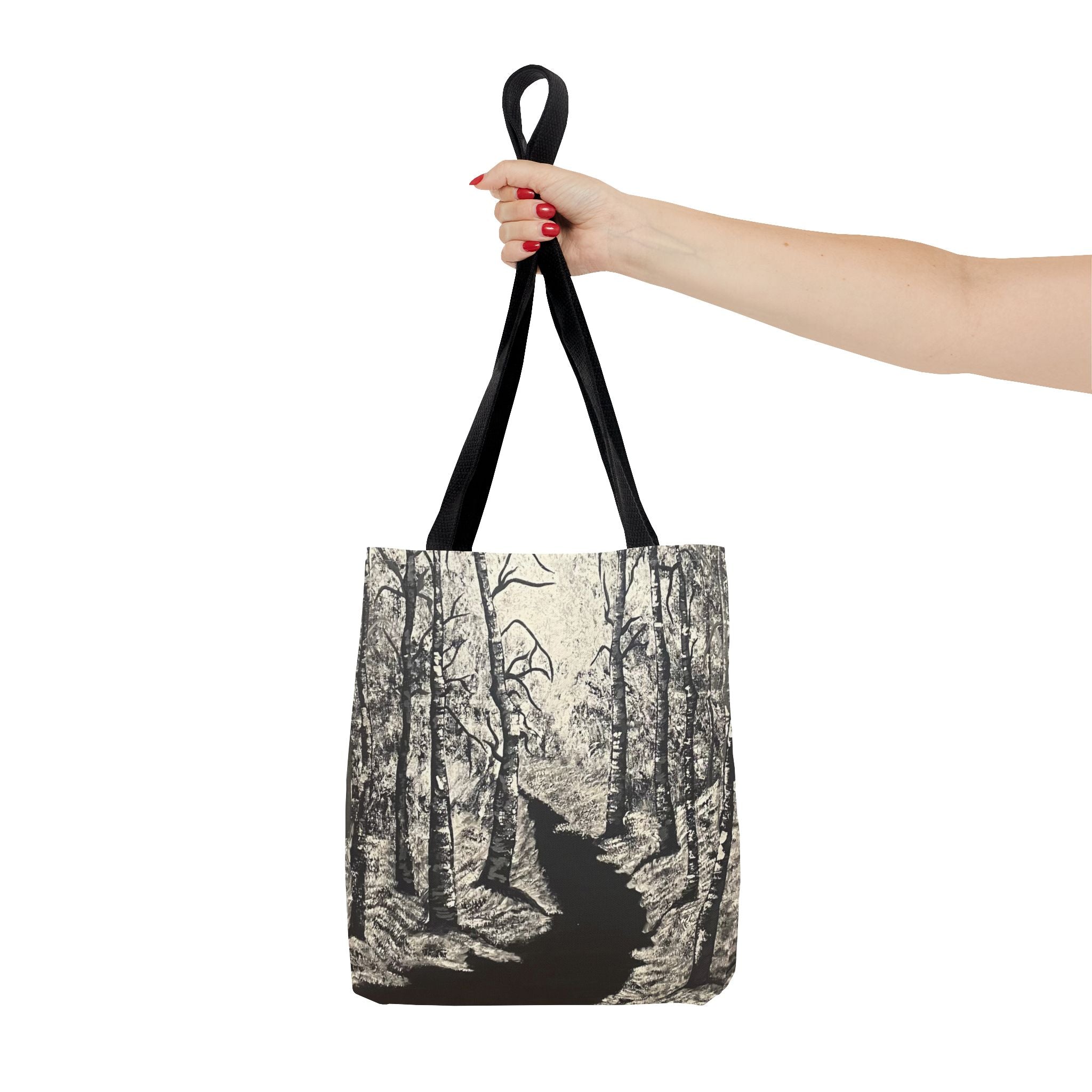 Silver Shadows Hand Painted Tote Bag