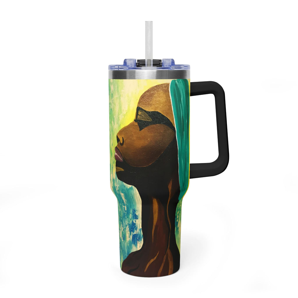 Hues of Heritage 40oz  Vacuum Tumbler — Insulated Travel Mug with Straw