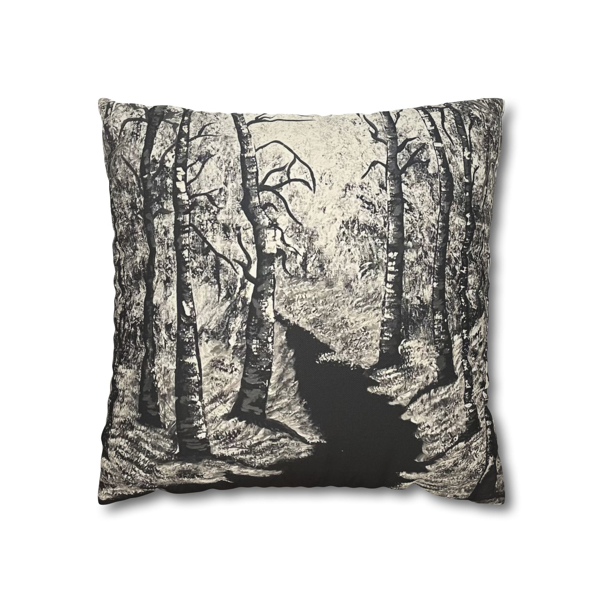 Silver Shadows Square Decorative Pillow Sham