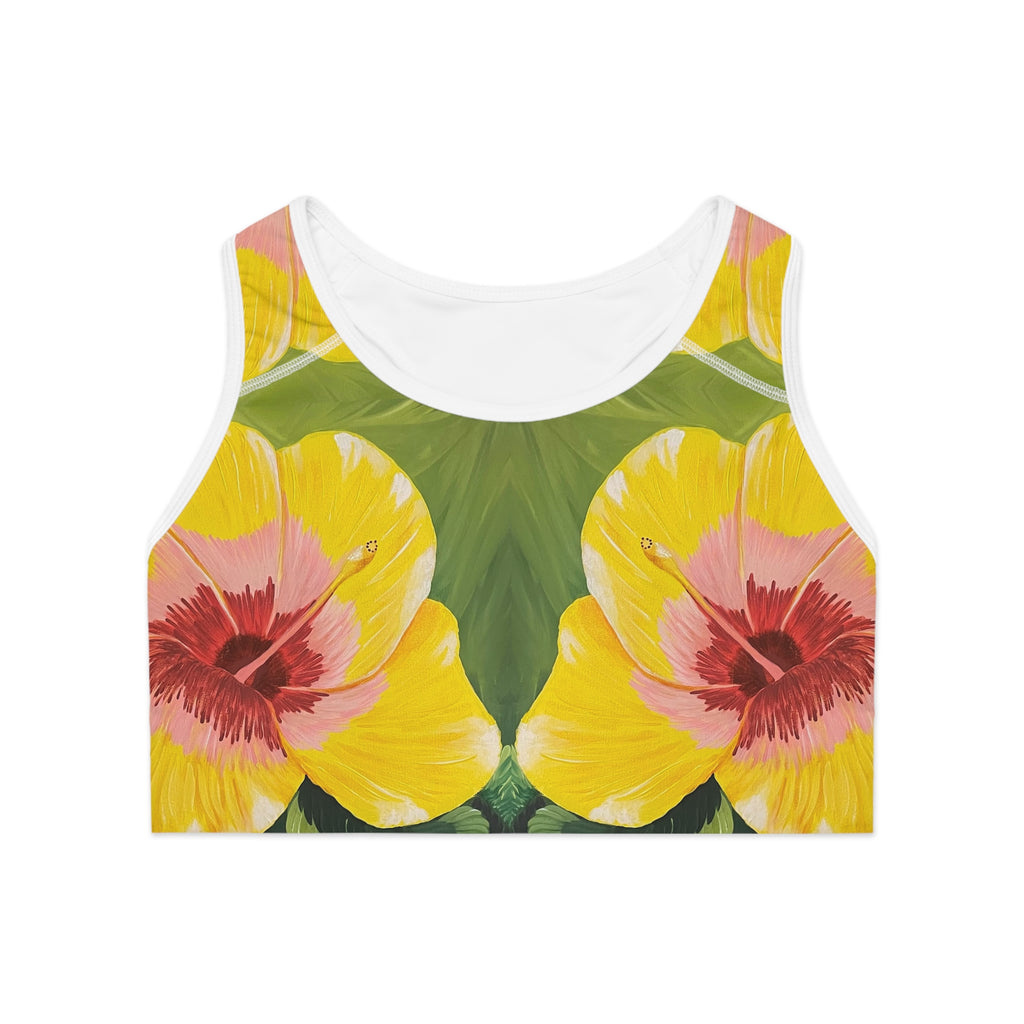 Blushing Sunrise Sports Bra, Activewear for Yoga, Workout Gear, Gift for Fitness Lovers, Exercise Top, Beachwear