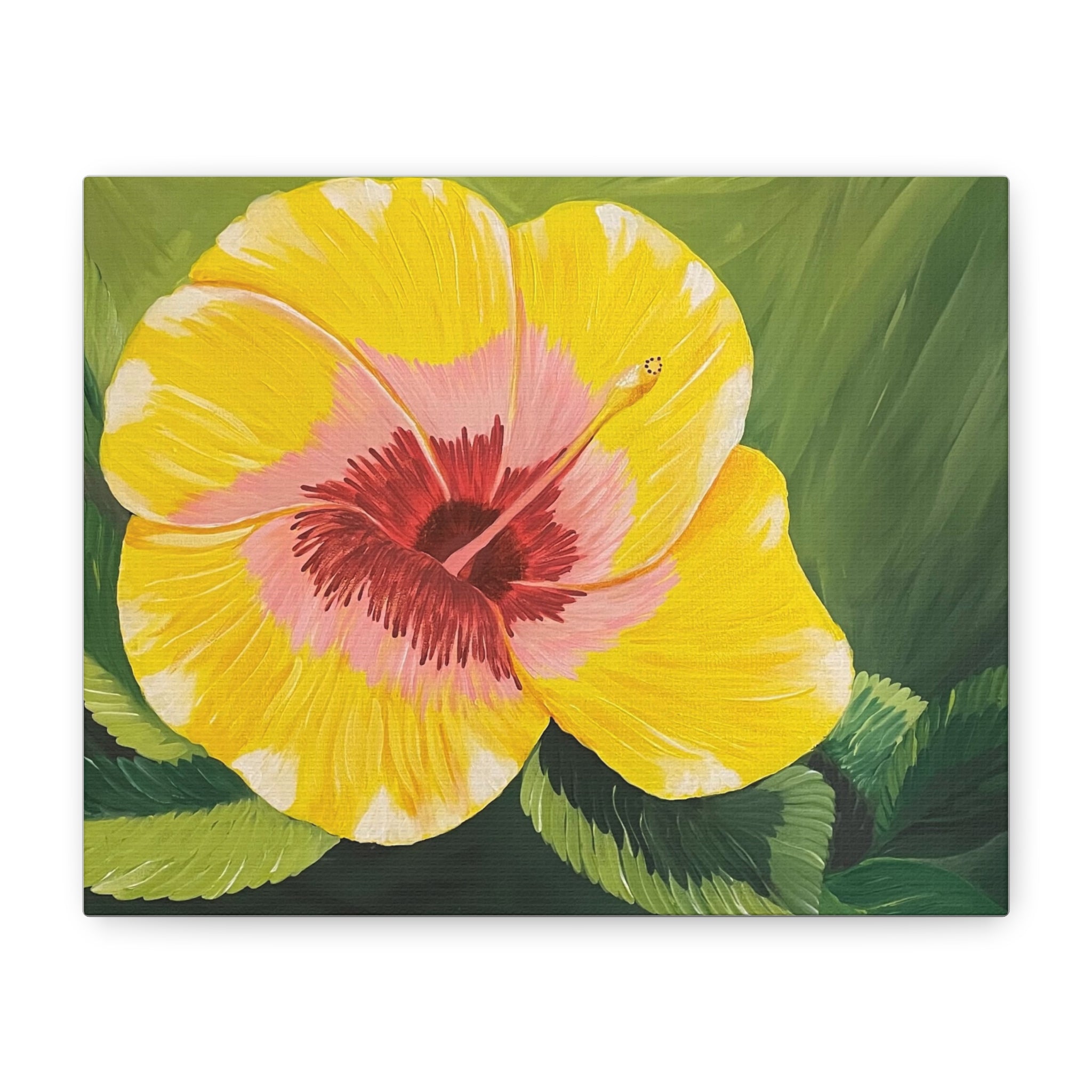 Blushing Sunrise Abstract Art Canvas - Contemporary Wall Decor