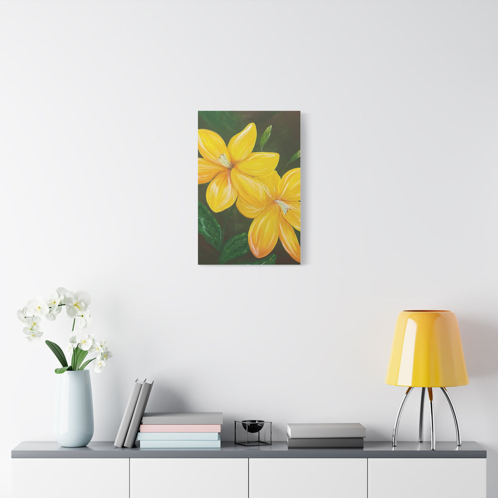 Golden Bloom Canvas Wall Art