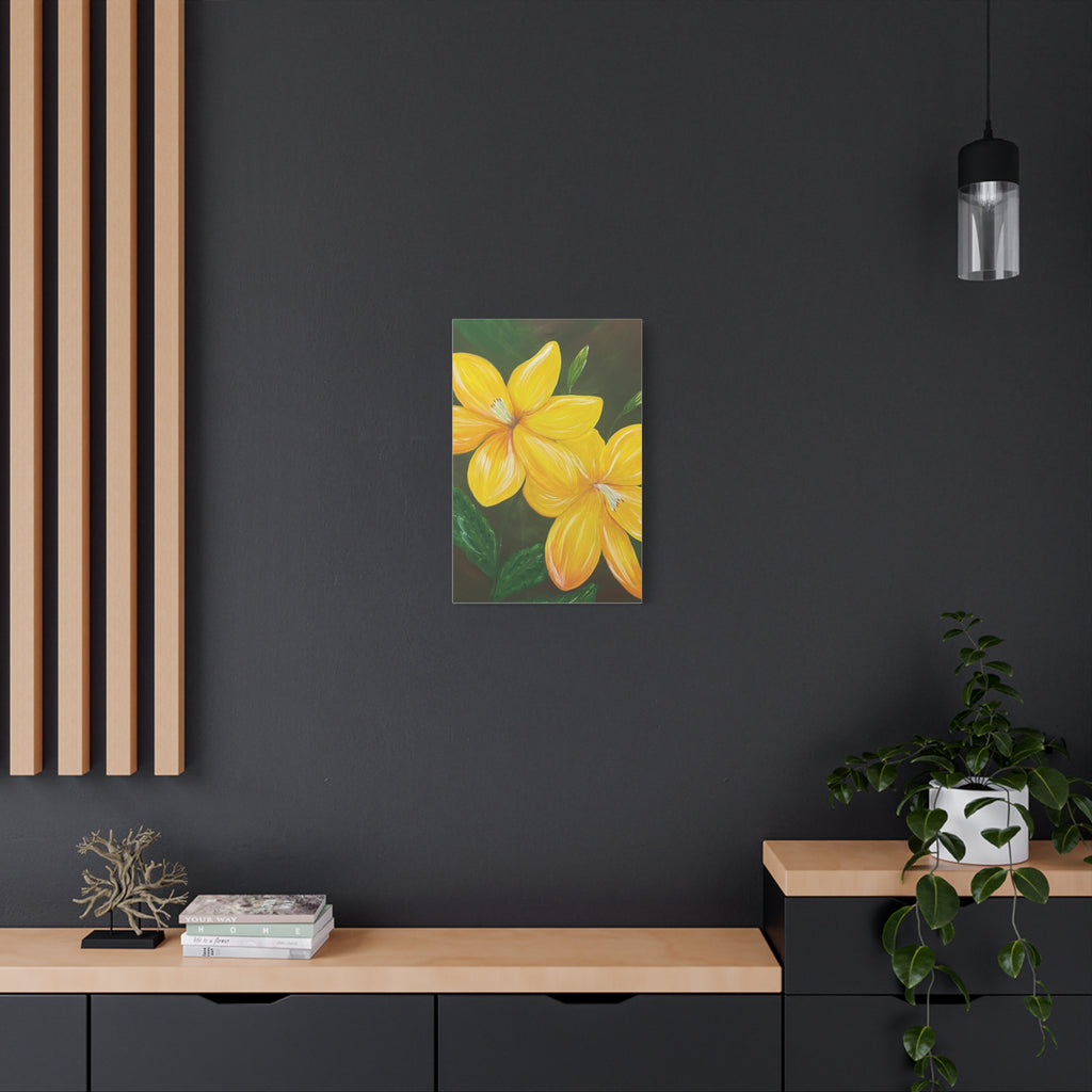 Golden Bloom Canvas Wall Art