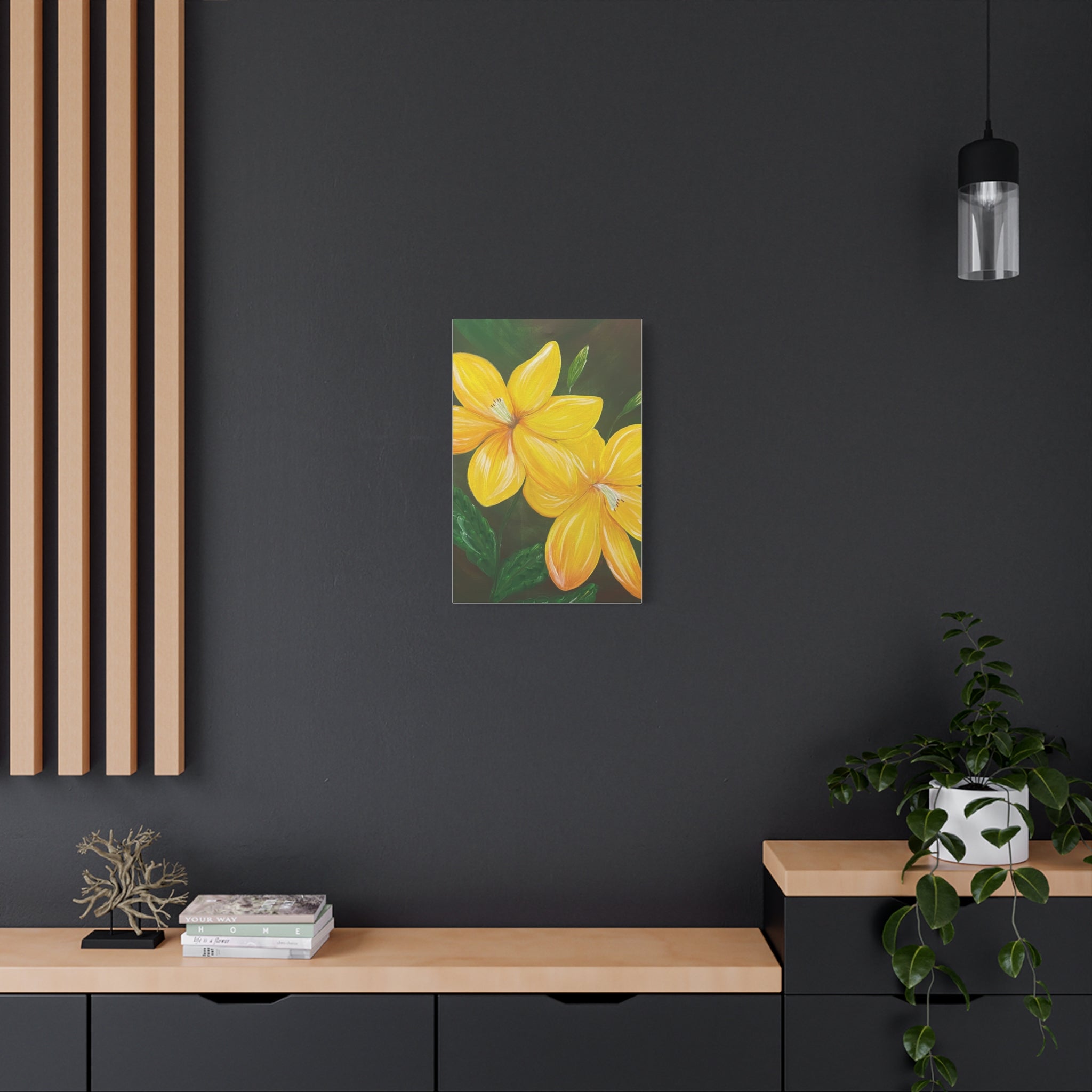 Golden Bloom Canvas Wall Art