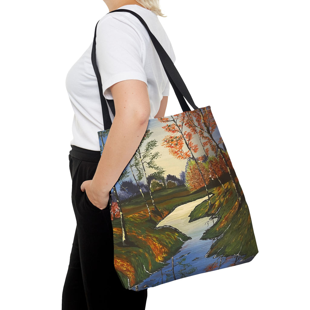 Whispering Birches Hand Painted Tote Bag