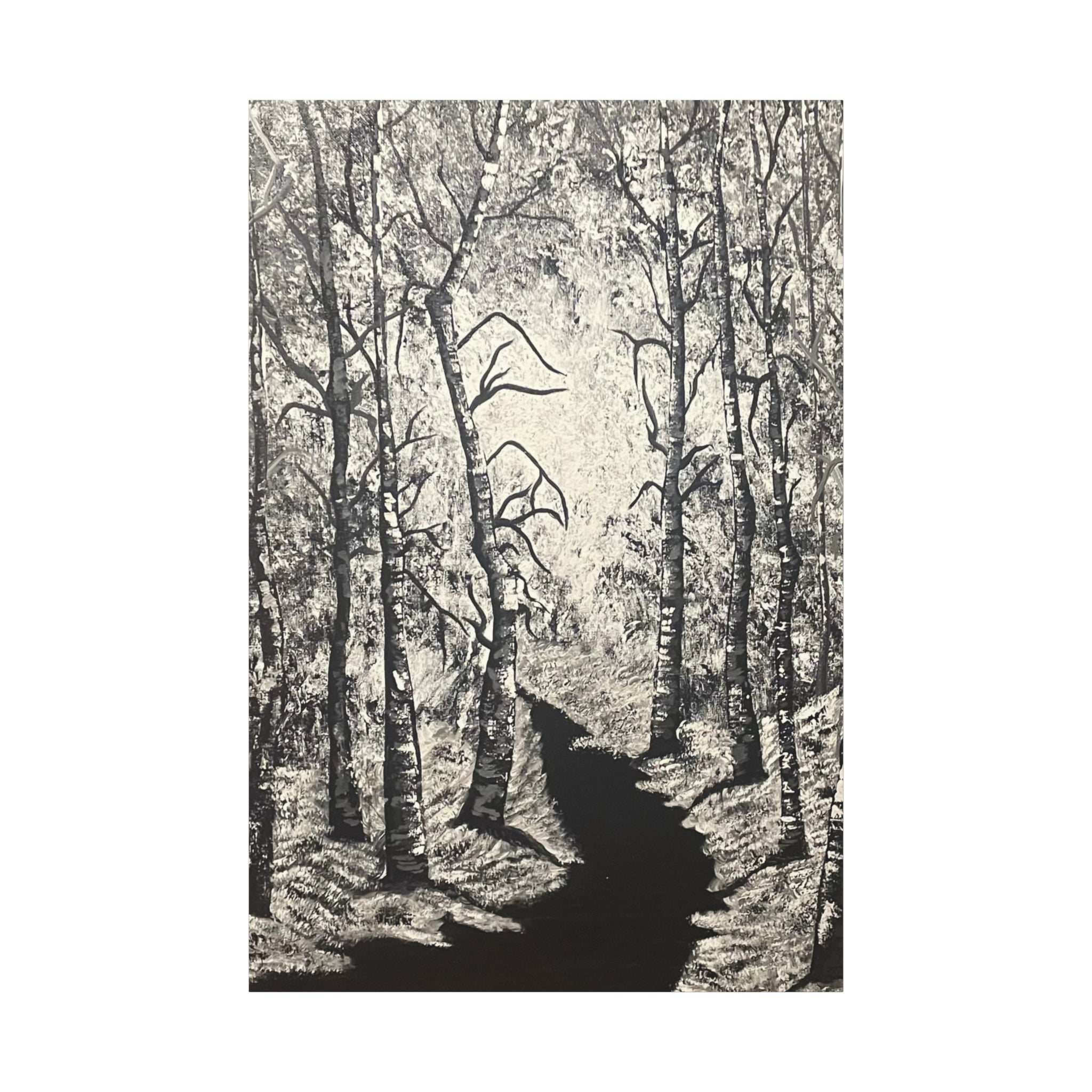 Silver Shadows Canvas Wall Art